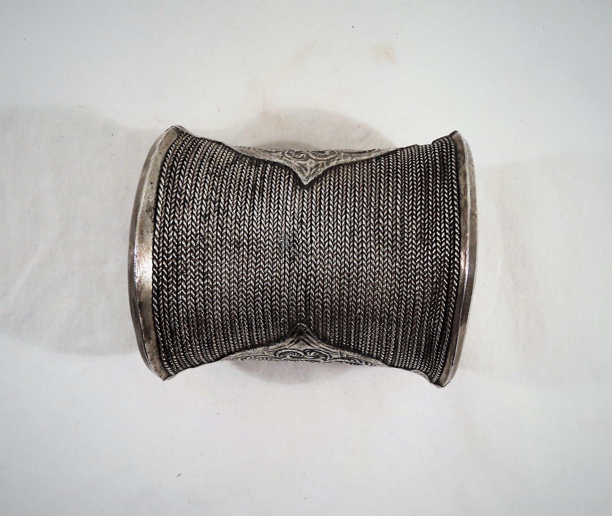 Antique 19th Century Laos Old Silver Cuffs