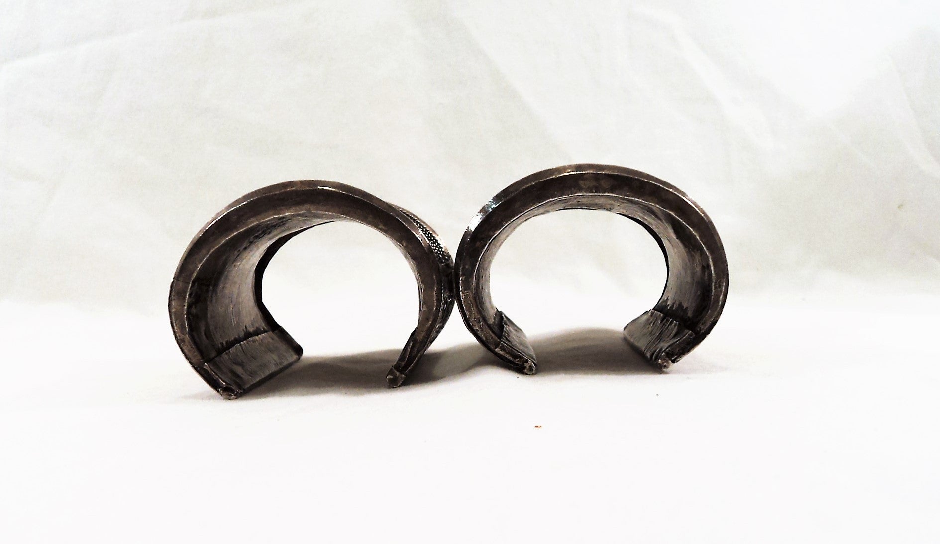 Antique 19th Century Laos Old Silver Cuffs