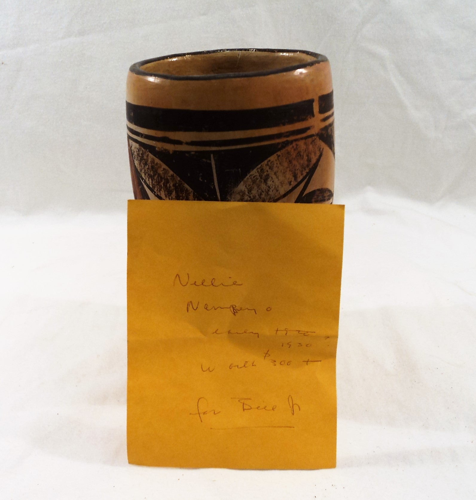 Nellie Nampeyo Cylindrical Vase Pottery 1920s