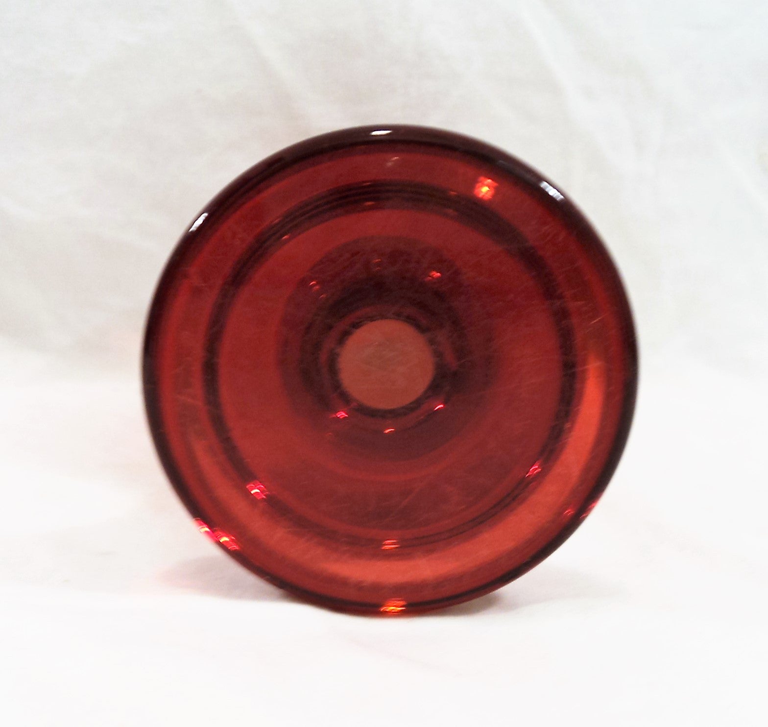 Antique Ruby Stained Cameo Painted Cup