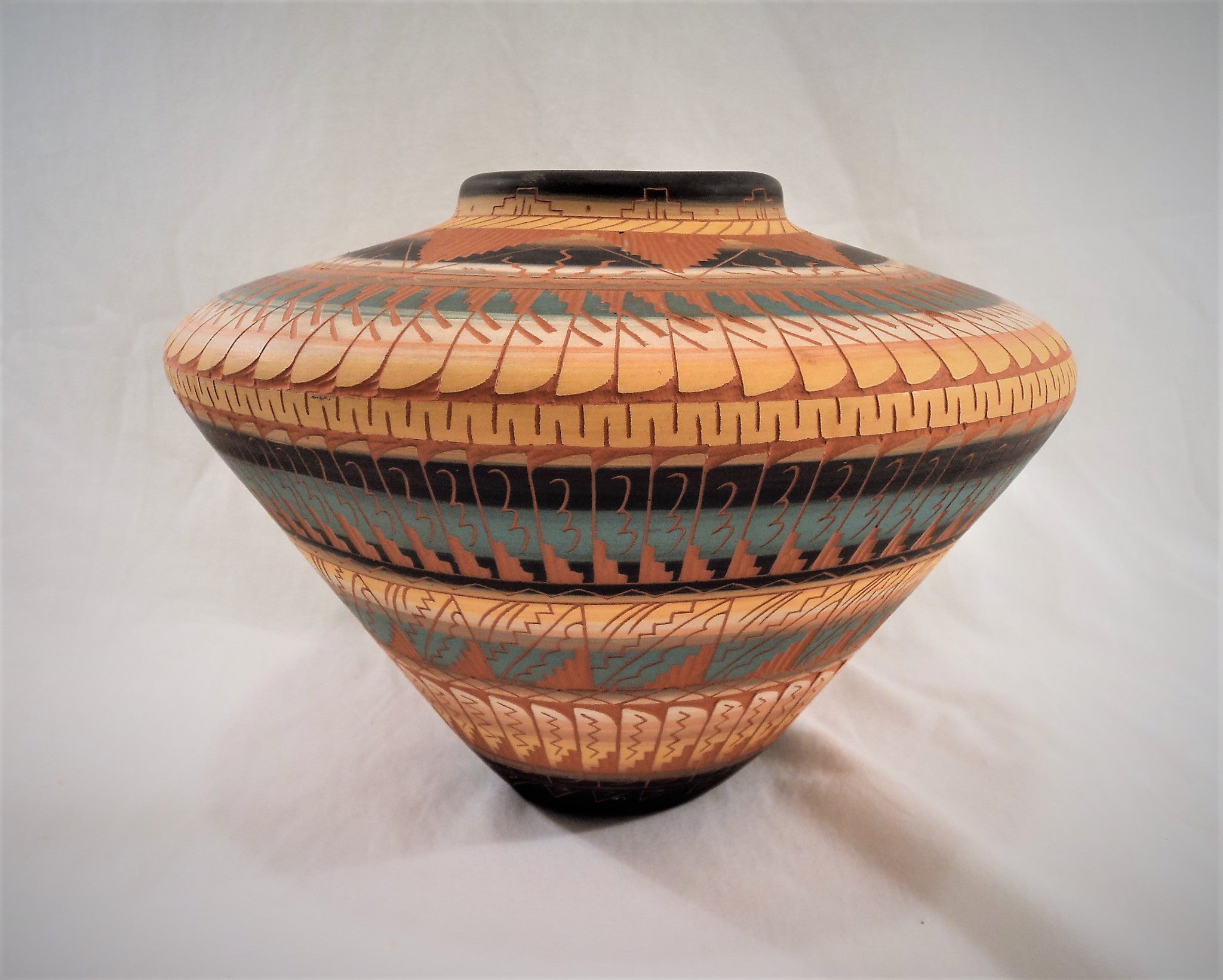 Vintage Native American Navajo Polychrome Pottery