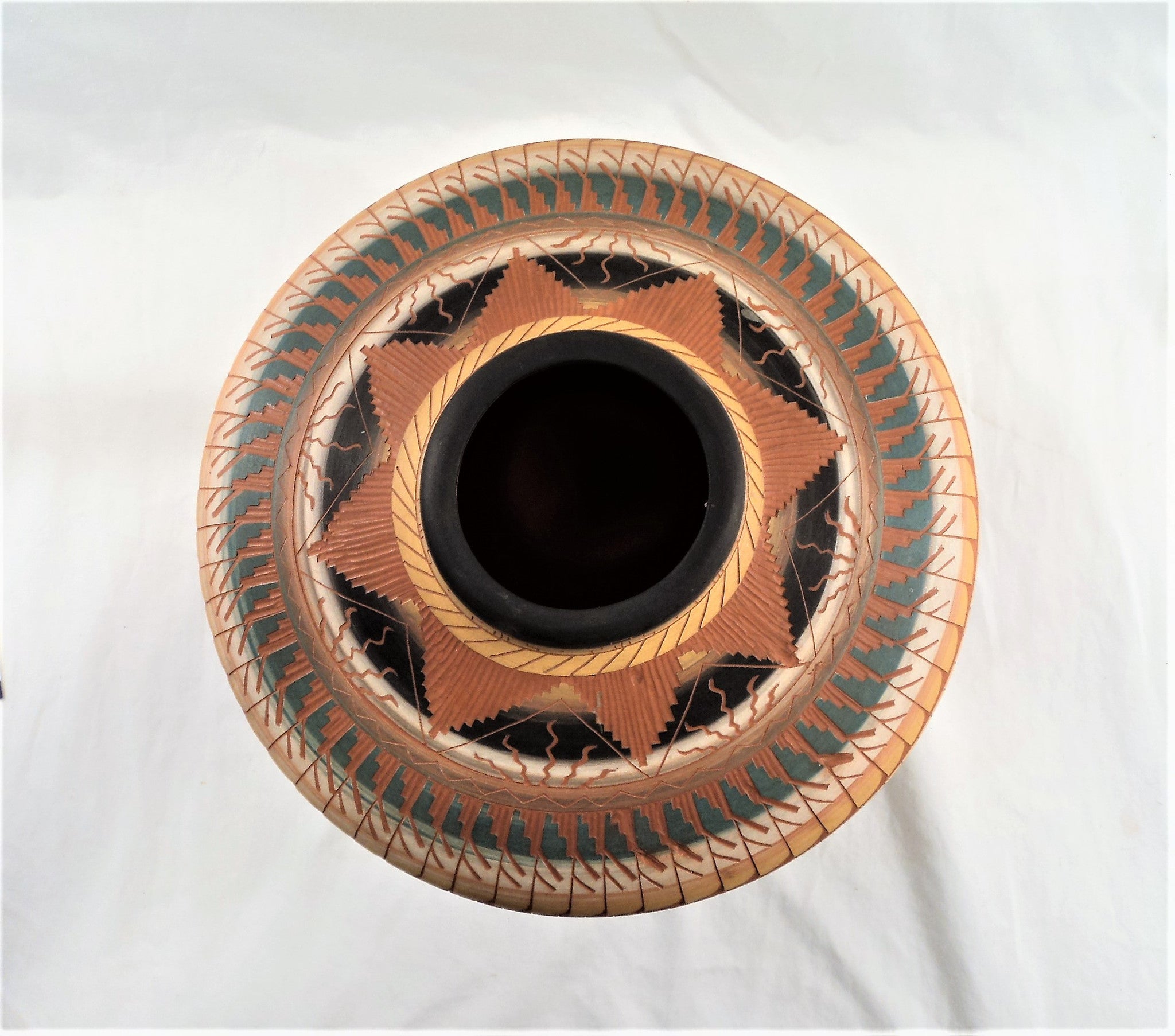 Vintage Native American Navajo Polychrome Pottery