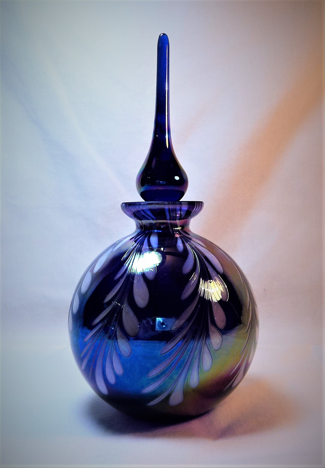 Iridescent Cobalt Blue Perfume Bottle