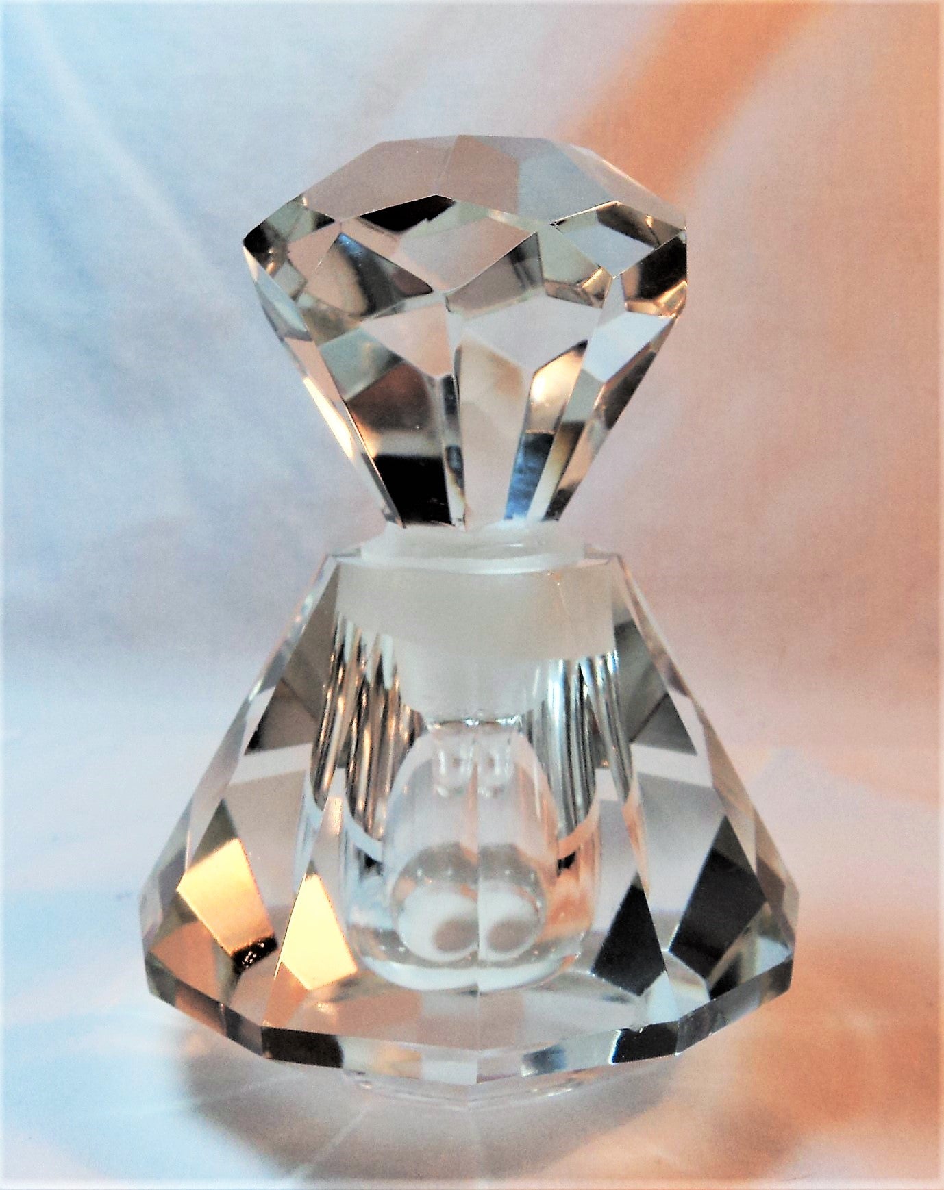 Vintage Faceted Glass Perfume Bottle