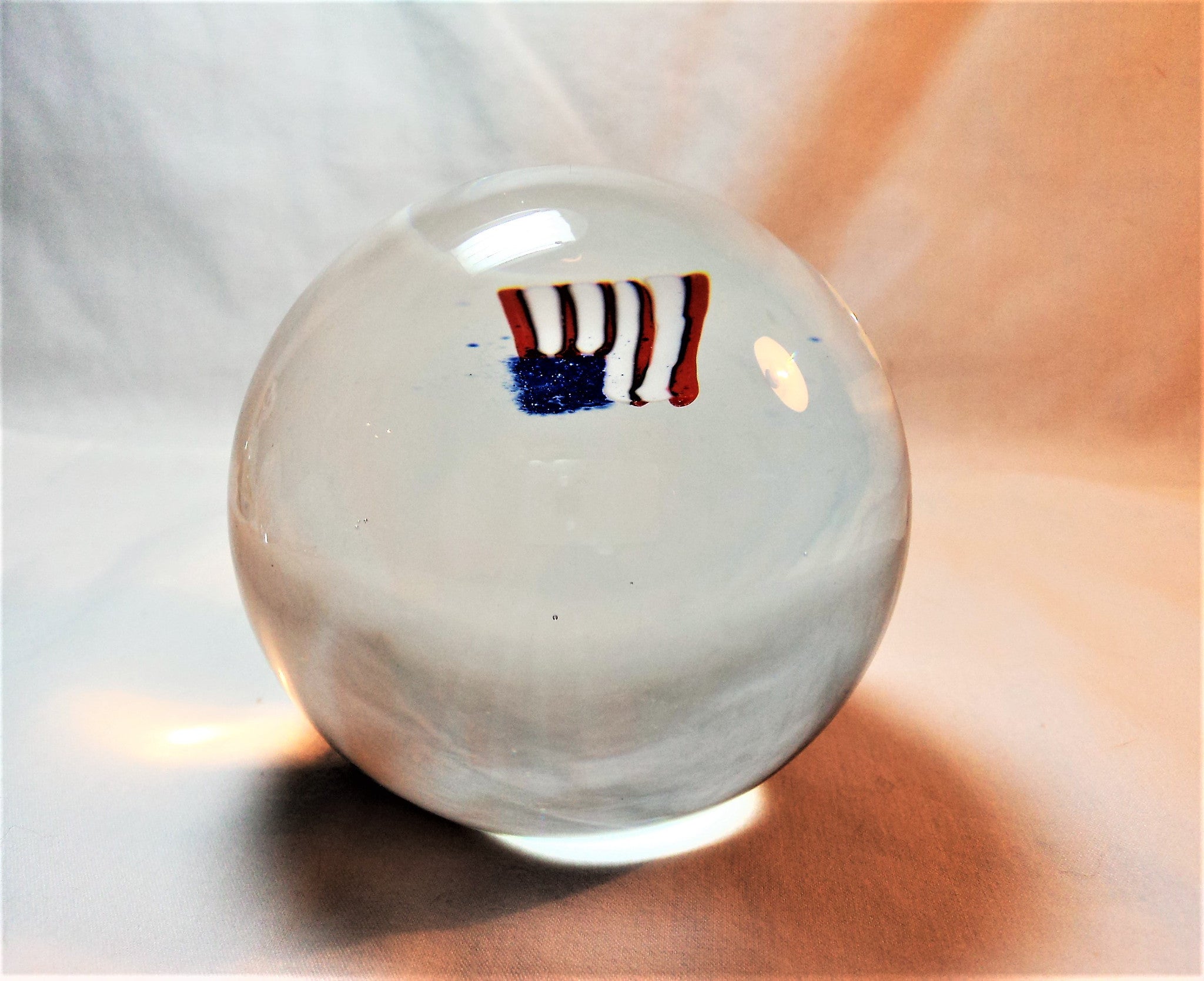American Flag Glass Paperweight