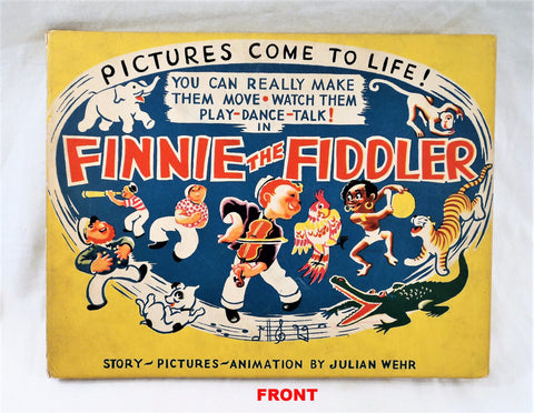 1942 Finnie The Fiddler Movable Animation Book