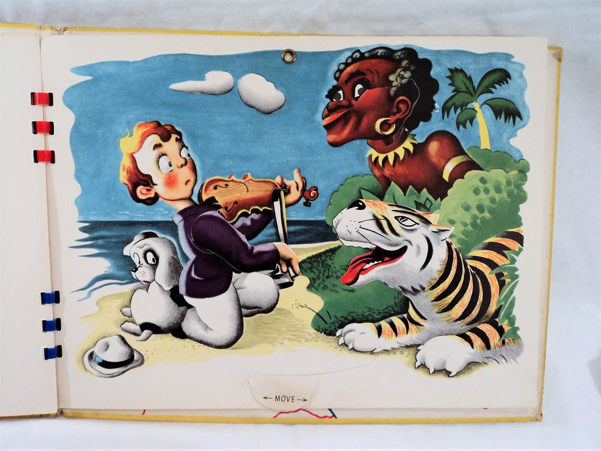 1942 Finnie The Fiddler Movable Animation Book