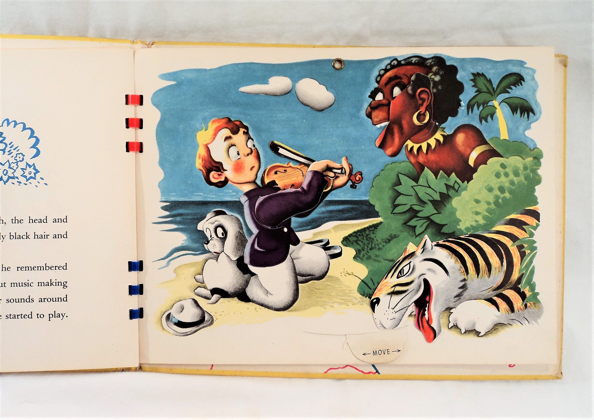 1942 Finnie The Fiddler Movable Animation Book