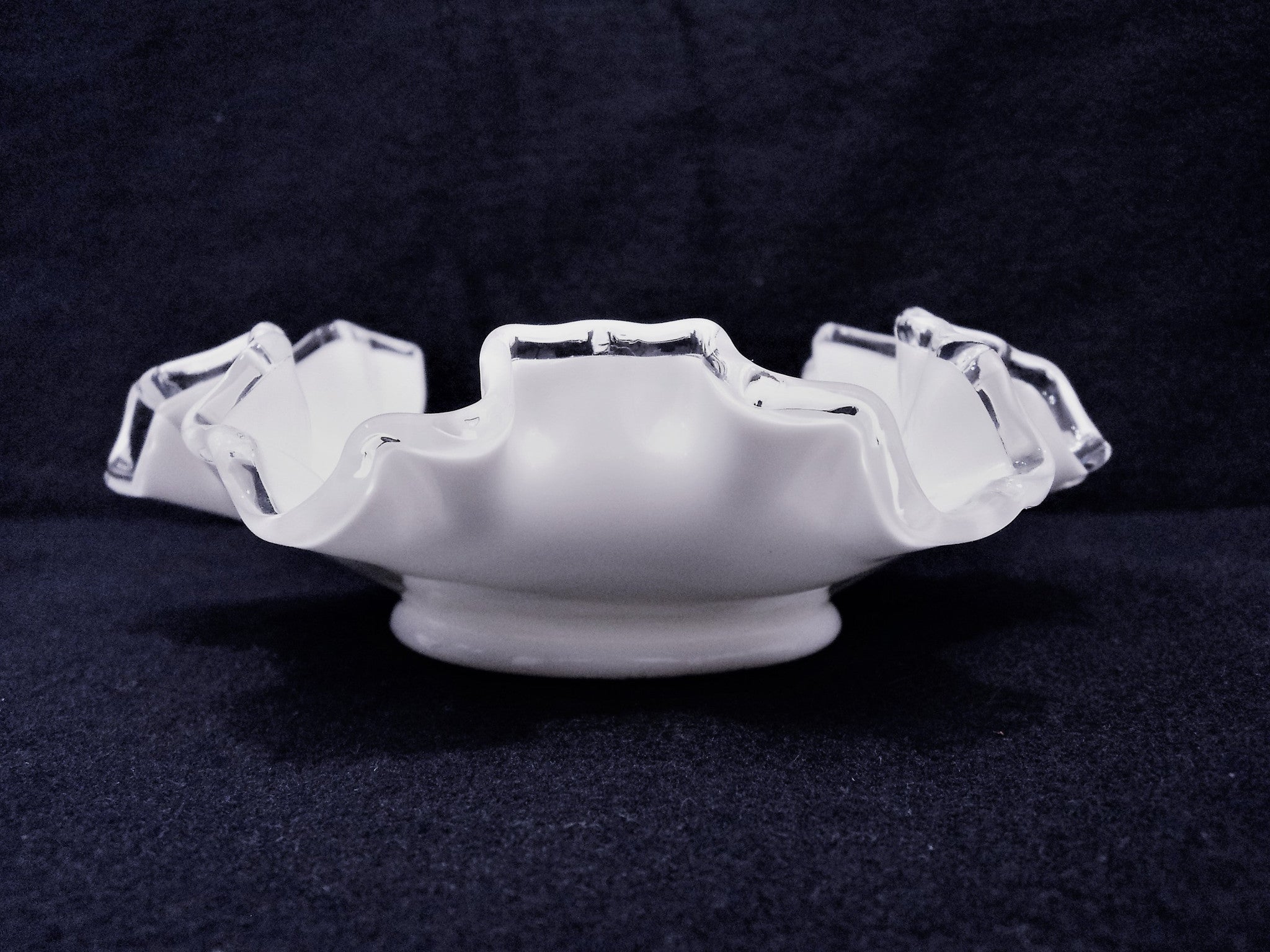 Fenton Silver Crest Art Glass Bowl