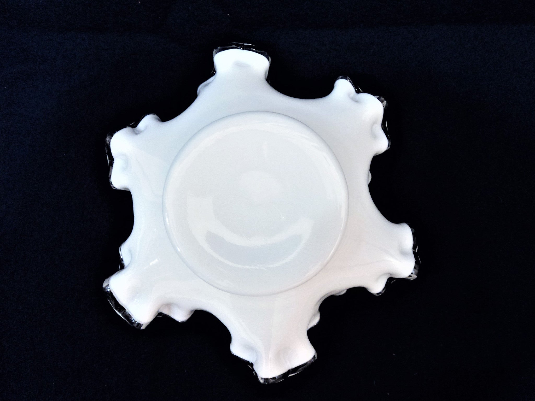Fenton Silver Crest Art Glass Bowl
