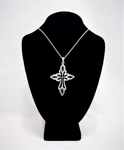 Mexican Sterling Silver Cross Necklace