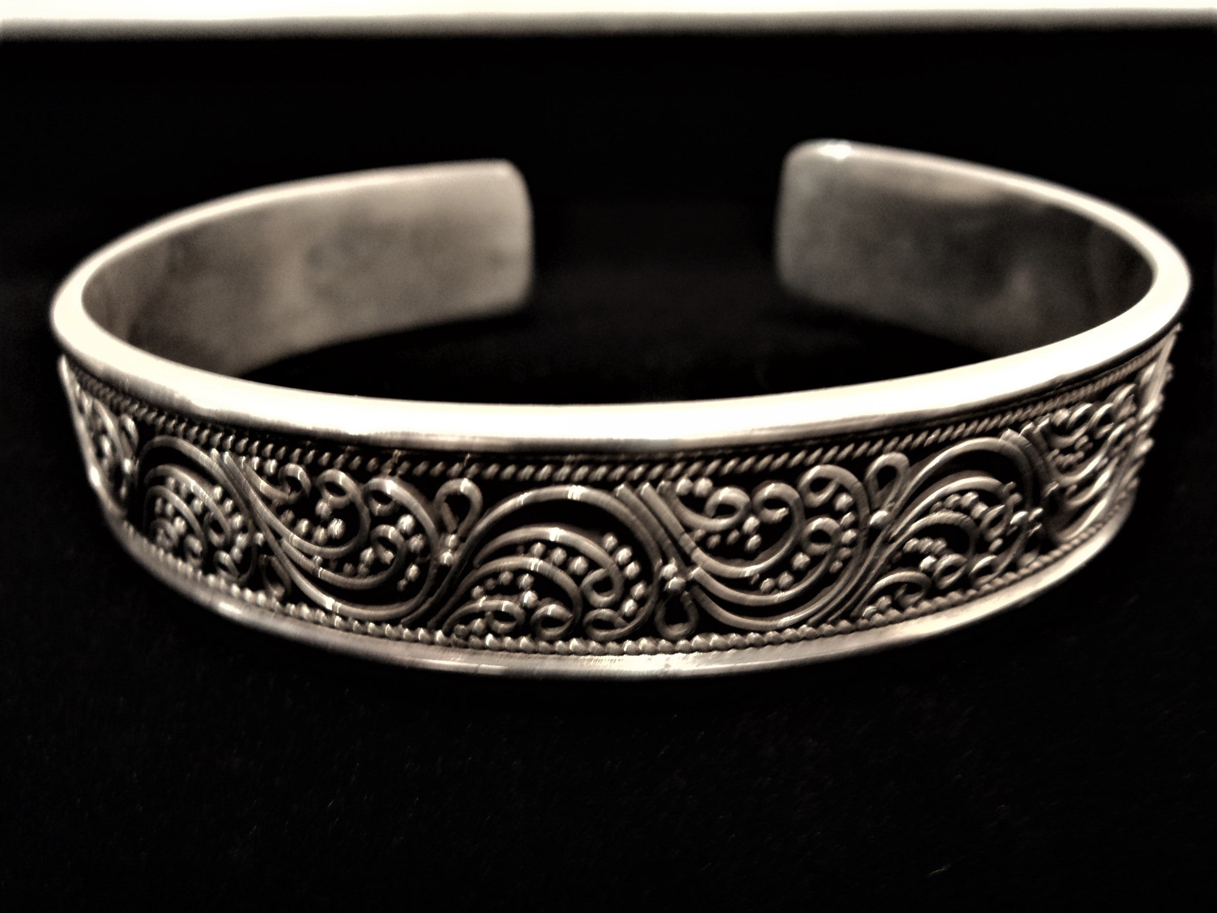 Bali Style Sterling Silver Cuff Bracelet