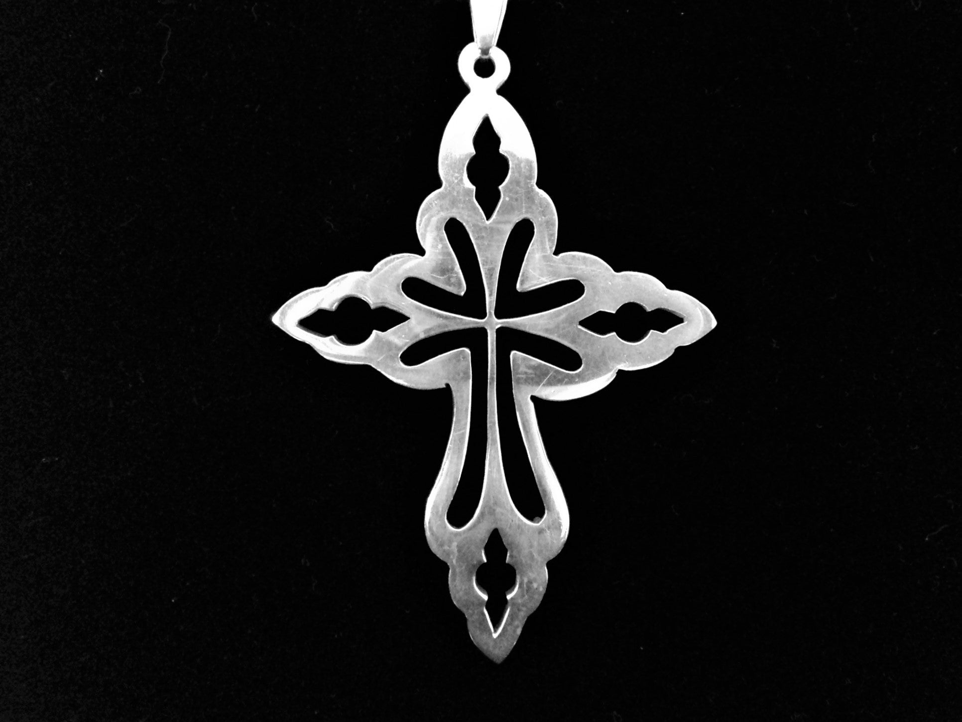 Mexican Sterling Silver Cross Necklace
