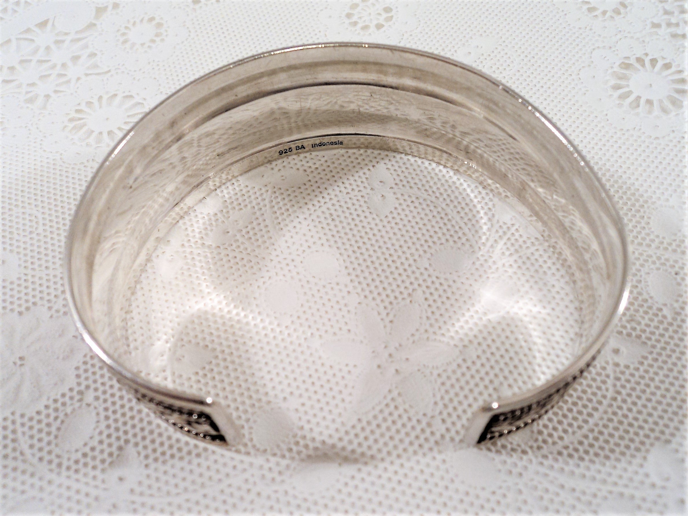 Sterling Silver Bali Style Cuff Bracelet
