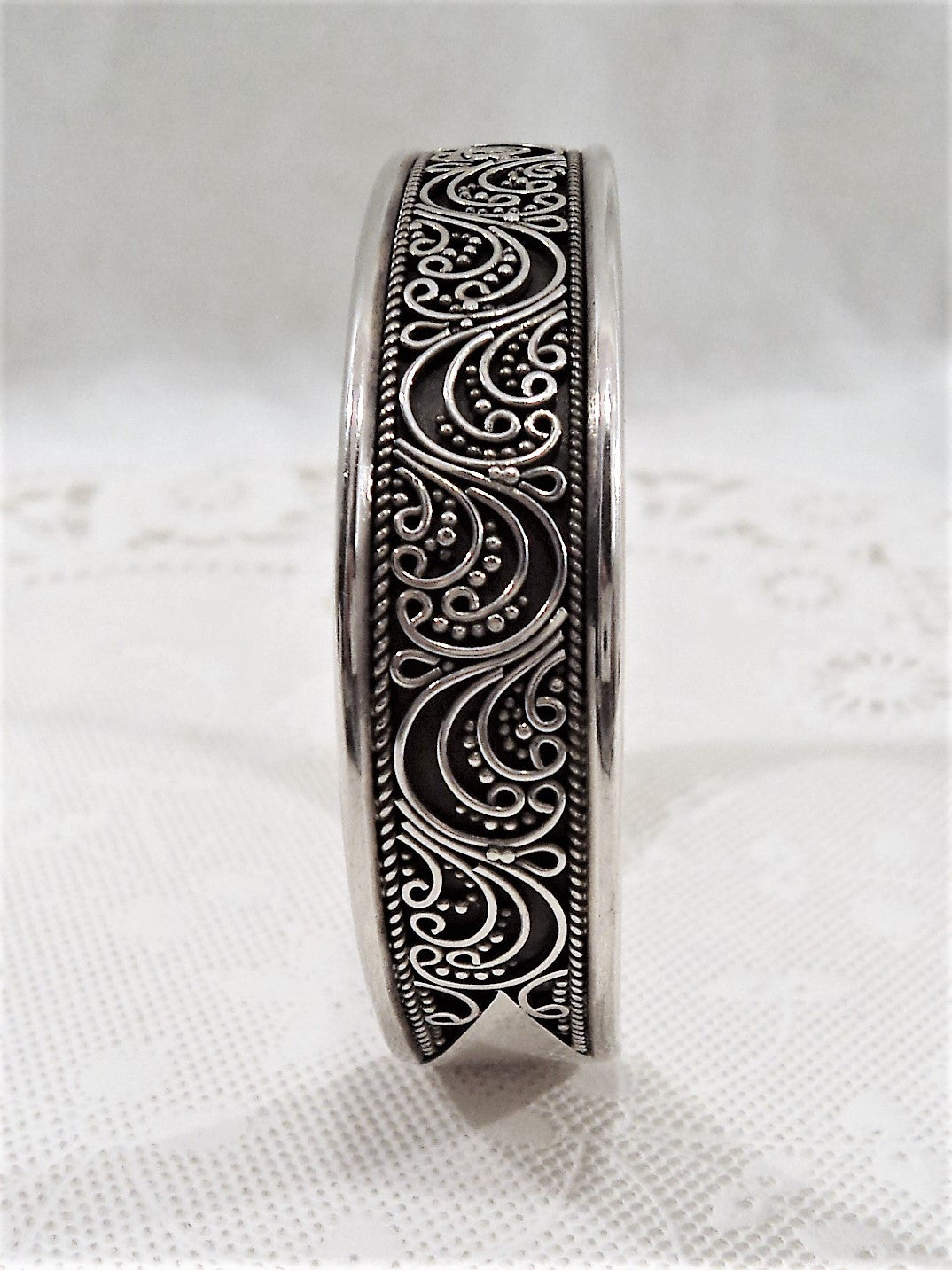 Bali Style Sterling Silver Cuff Bracelet