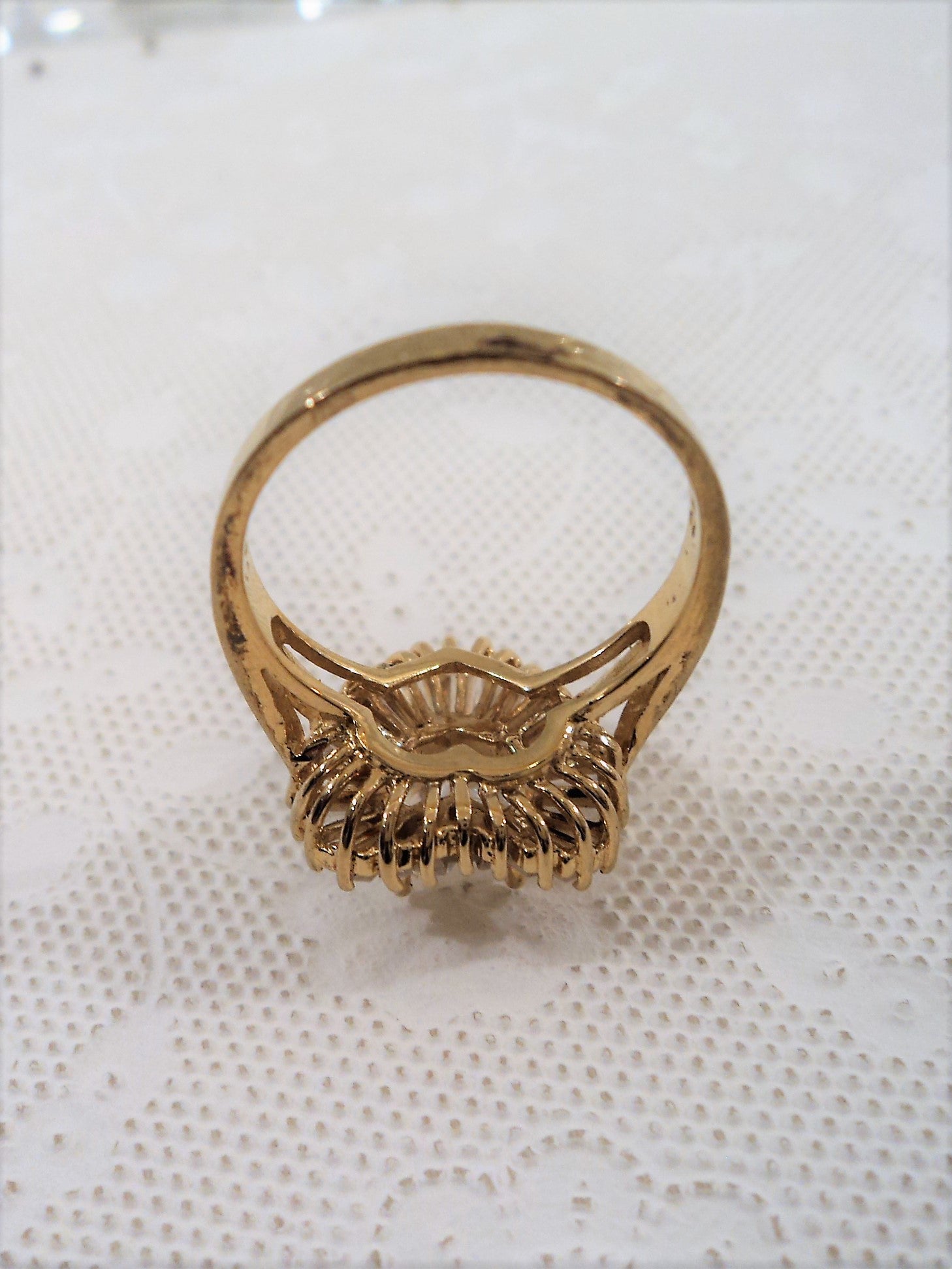 Gold over Sterling Silver Cubic Zirconia Ring