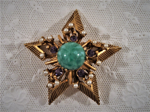 Vintage Florenza Star Pendant