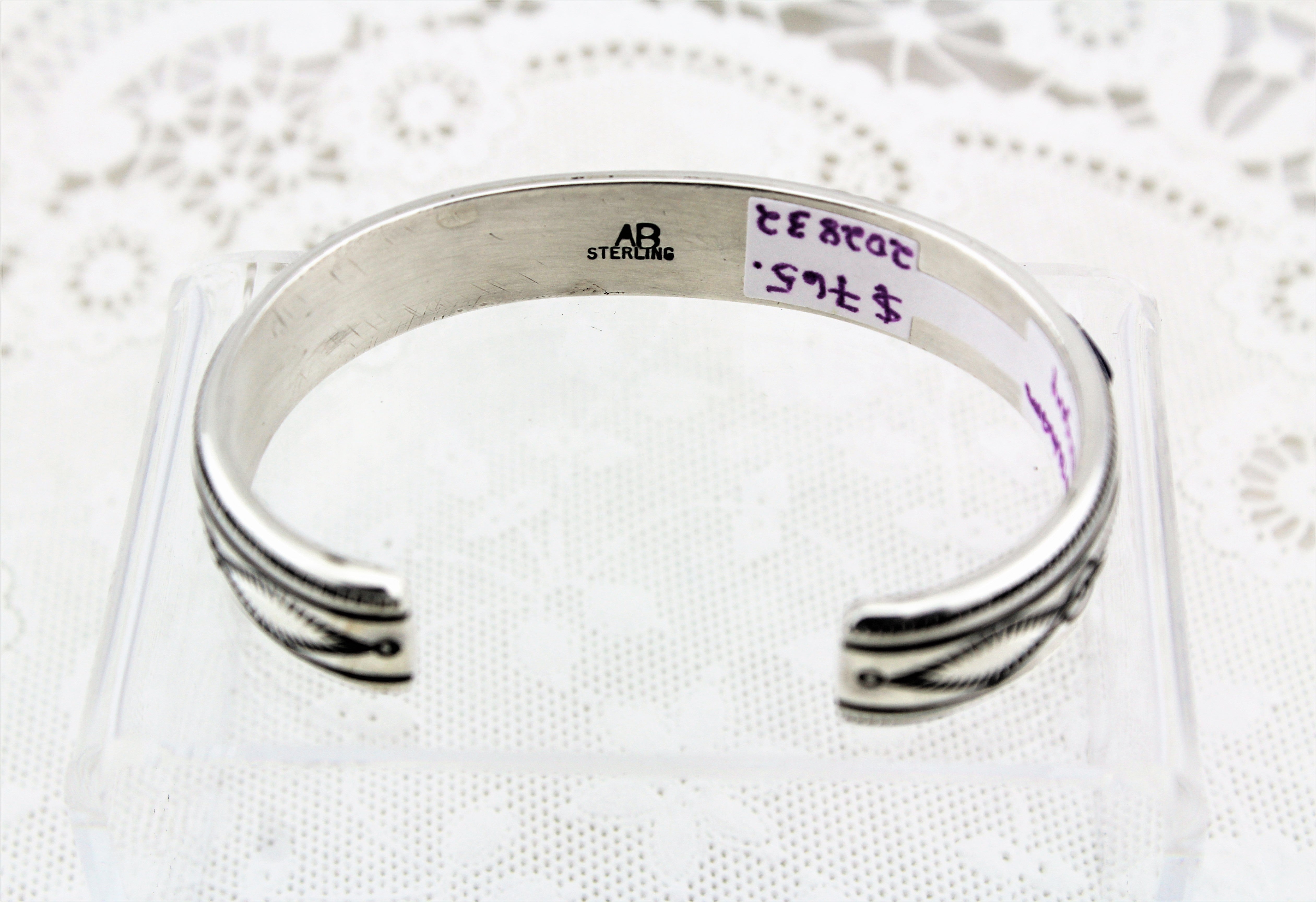 Abraham Begay Sterling Silver Bracelet Cuff