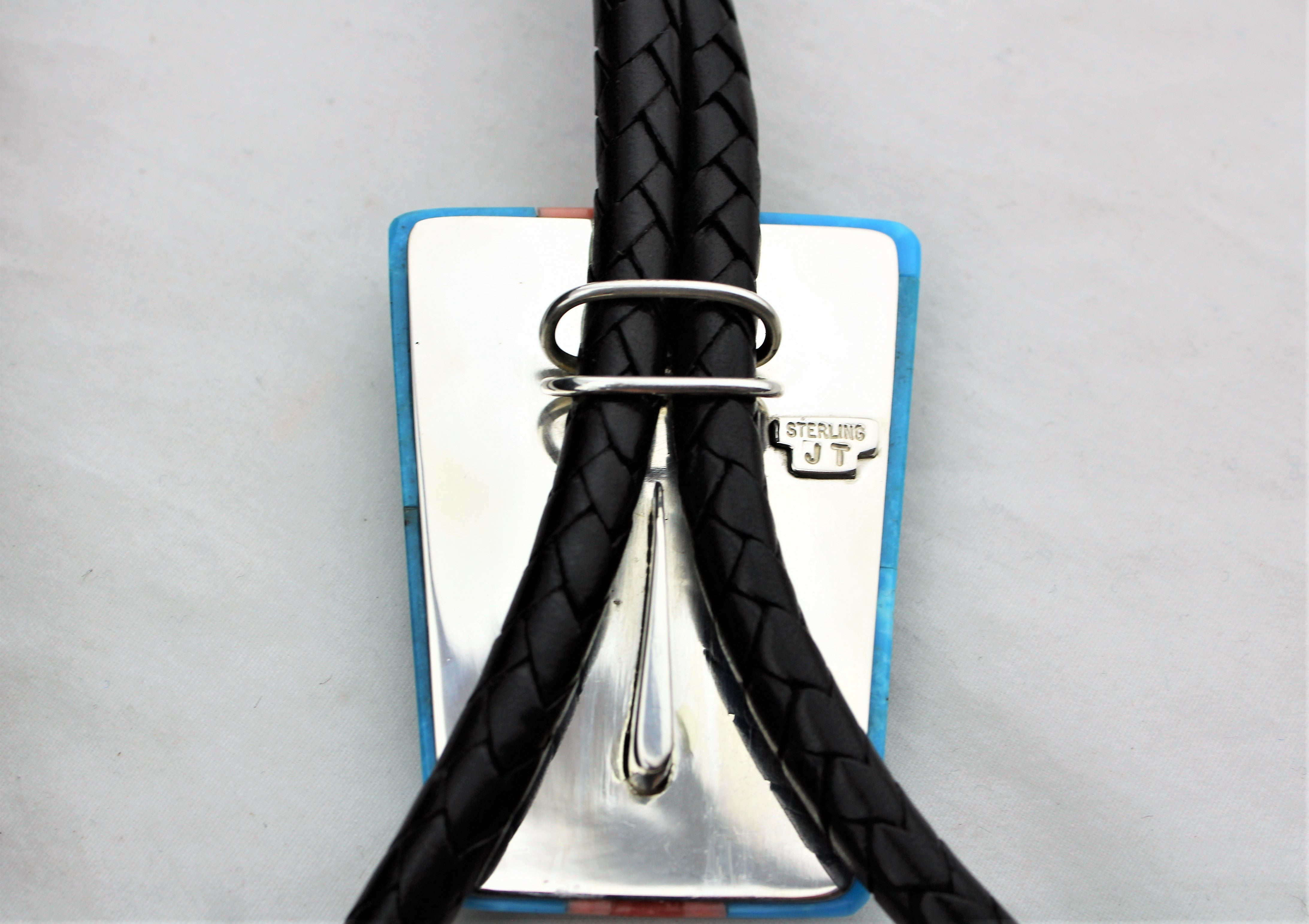 Jack Tom Inlay Turquoise Bolo Tie