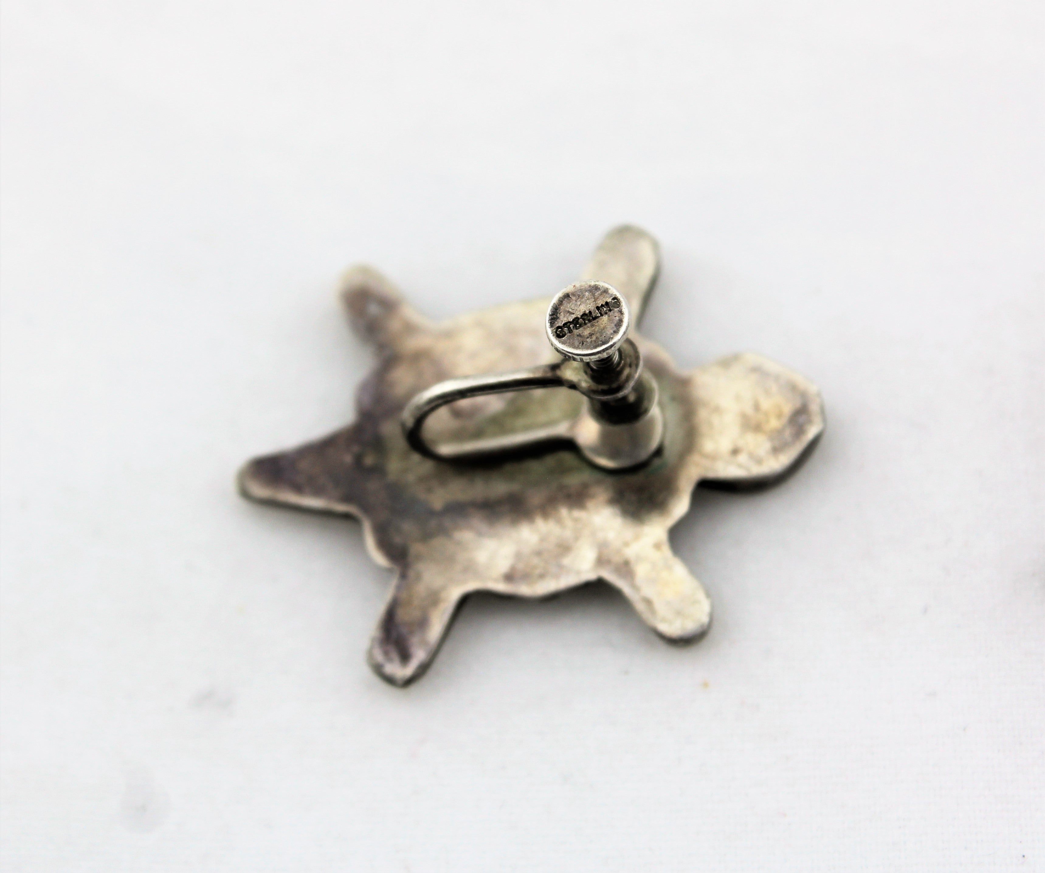 1930s Zuni Turtle Earrings