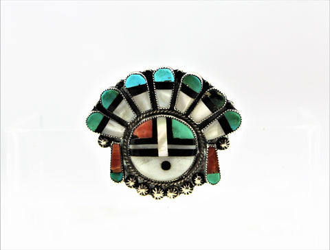 1950s Zuni Sunface Brooch