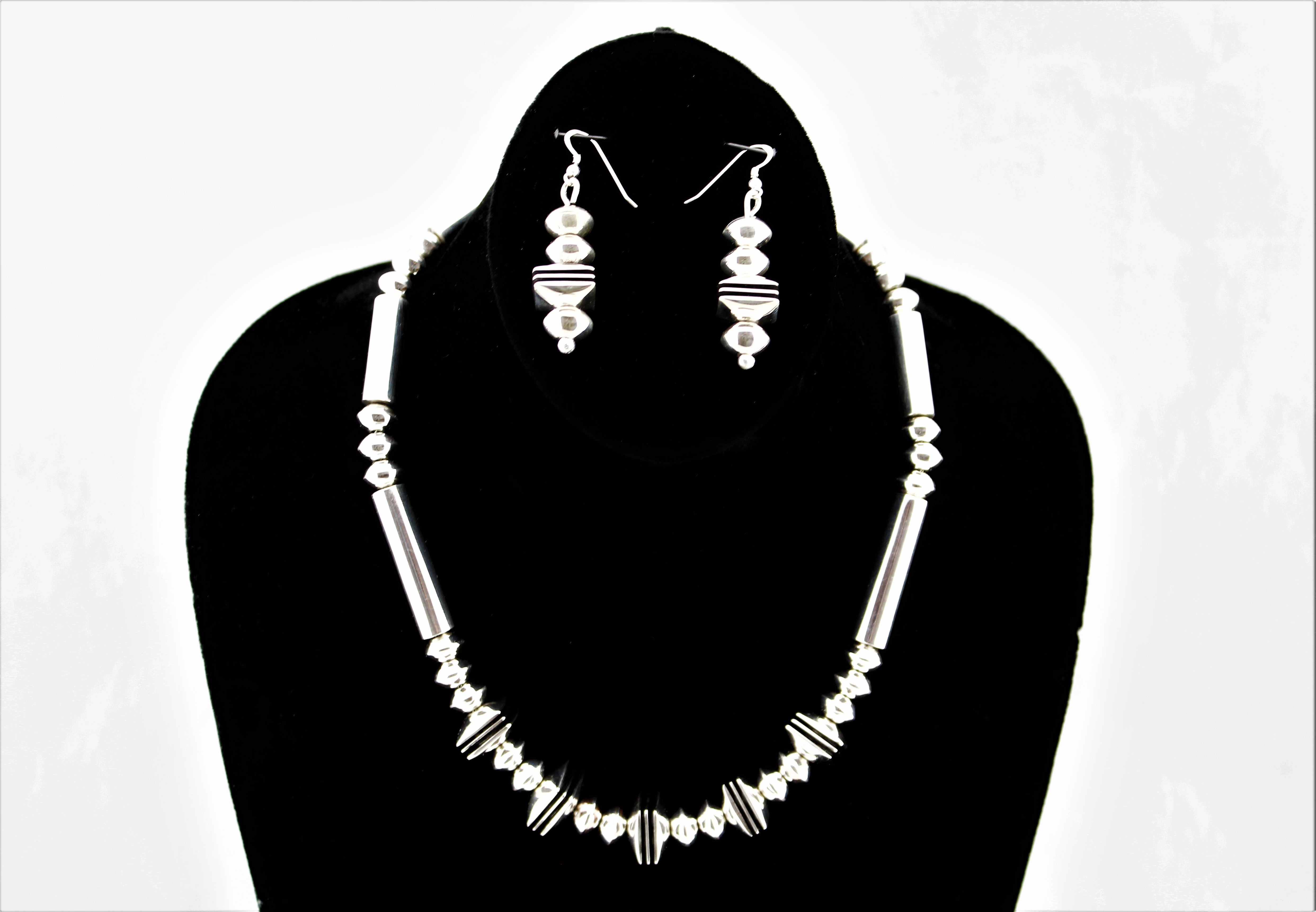 Jack Tom Sterling Silver Necklace and Earrings Set
