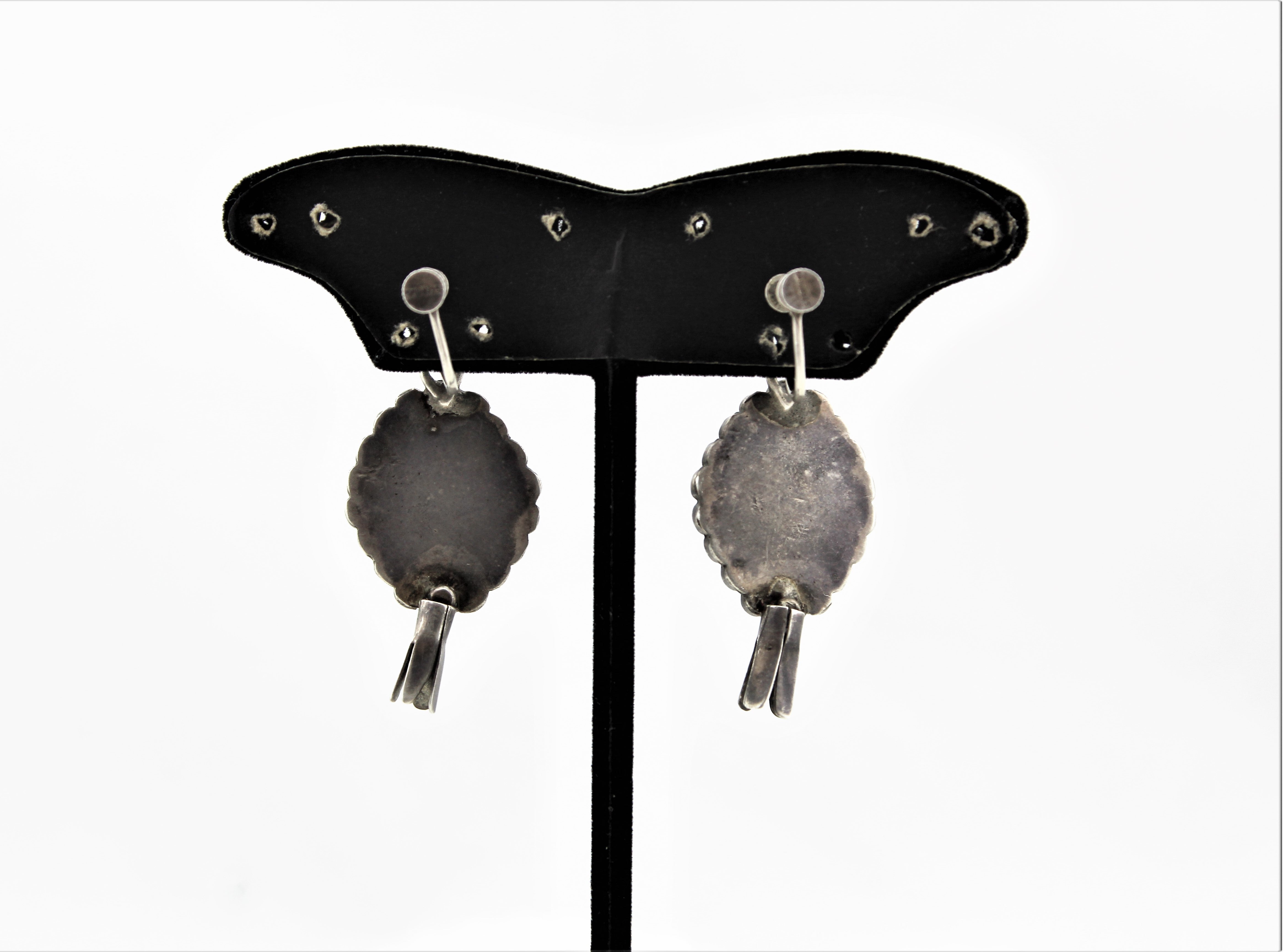Frank Dishta Zuni Cluster Earrings