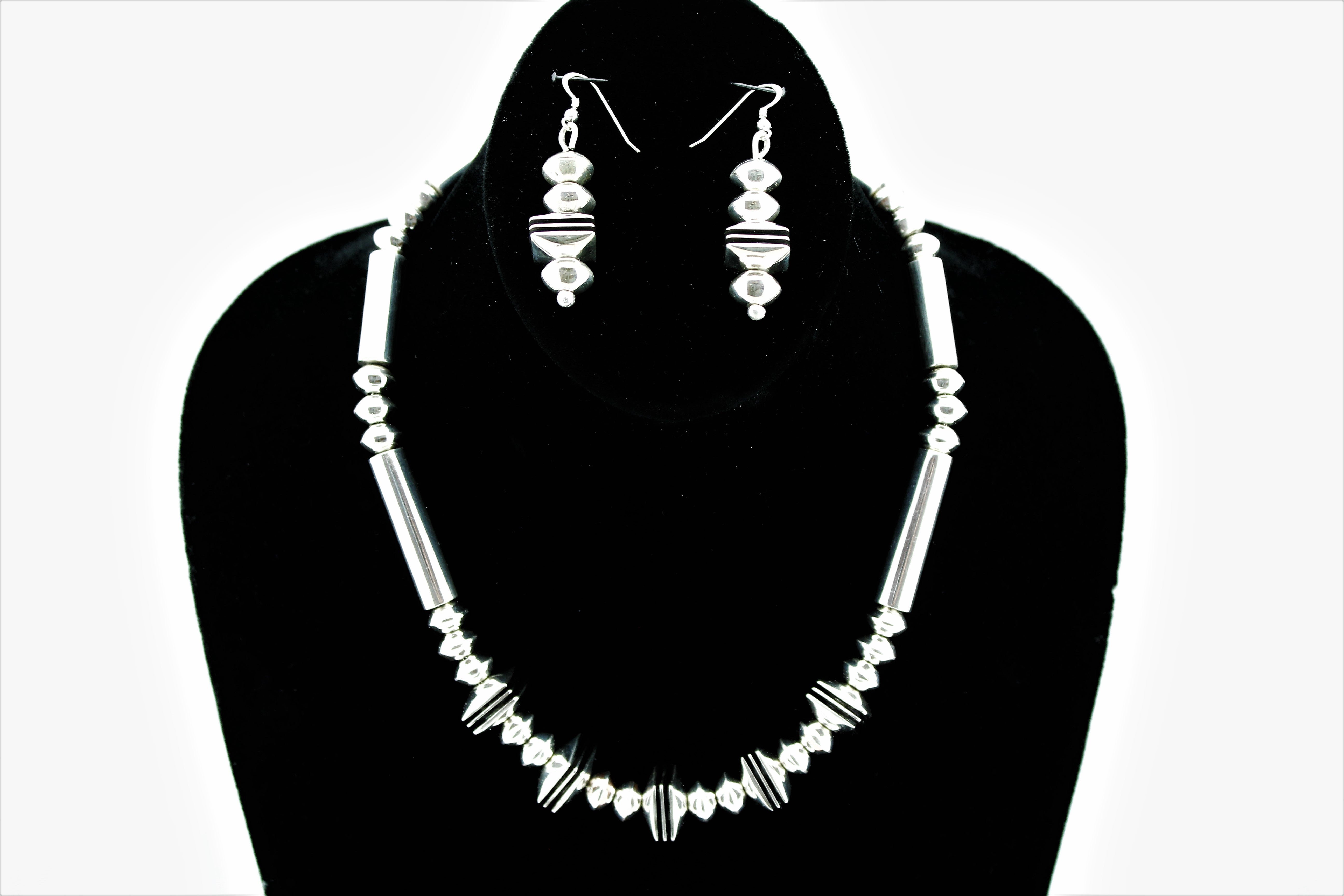 Jack Tom Sterling Silver Necklace and Earrings Set