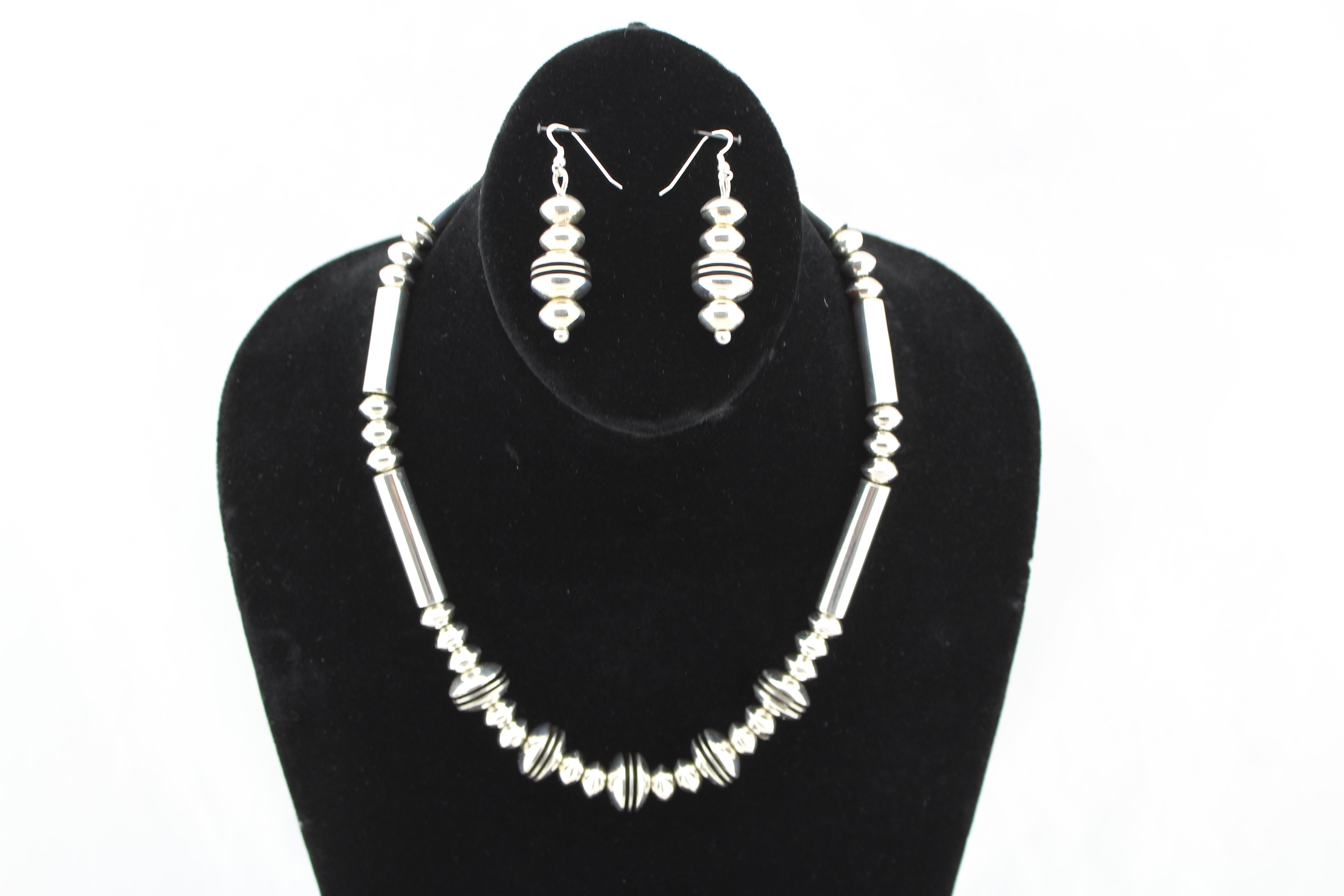 Jack Tom Sterling Silver Necklace and Earrings