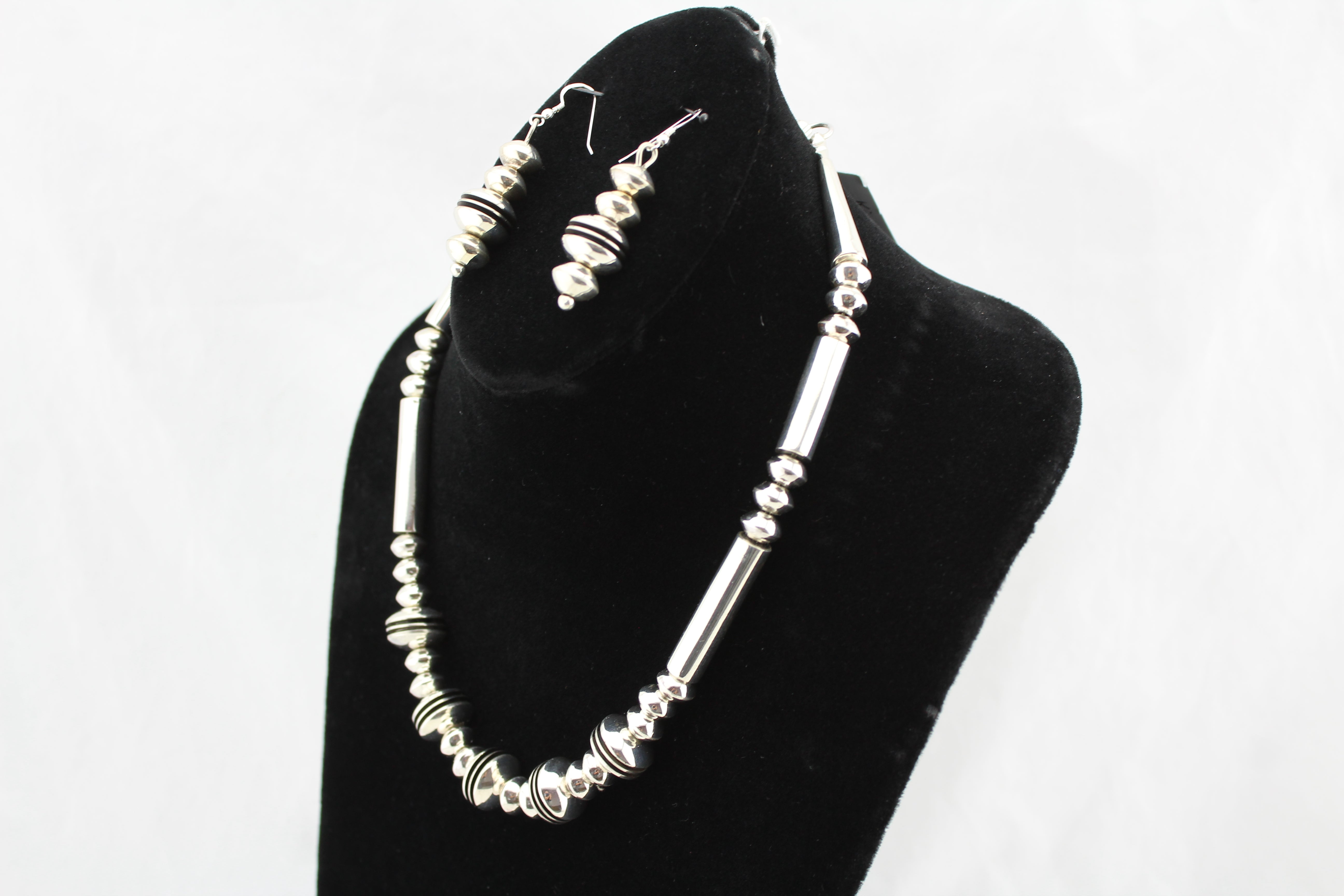 Jack Tom Sterling Silver Necklace and Earrings