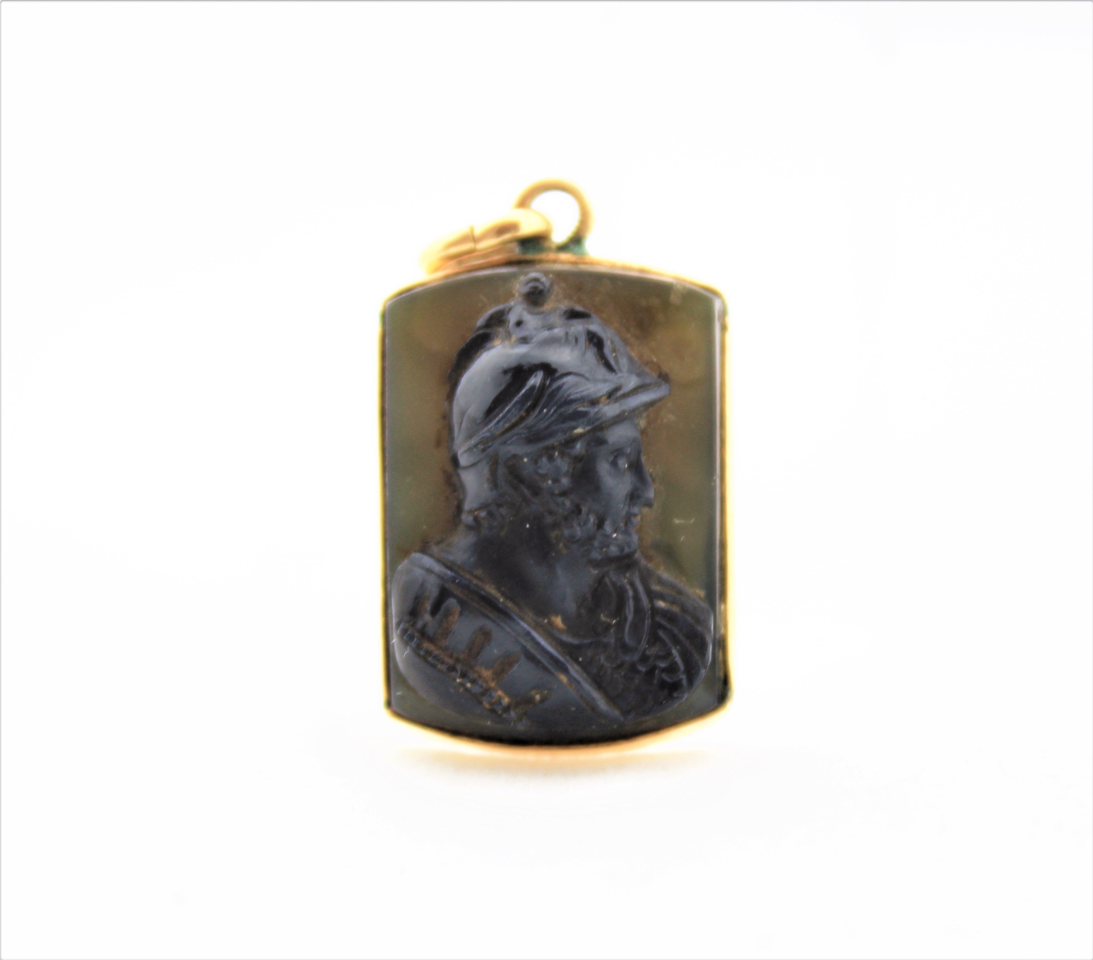 Antique 14K Gold Cameo Pendant