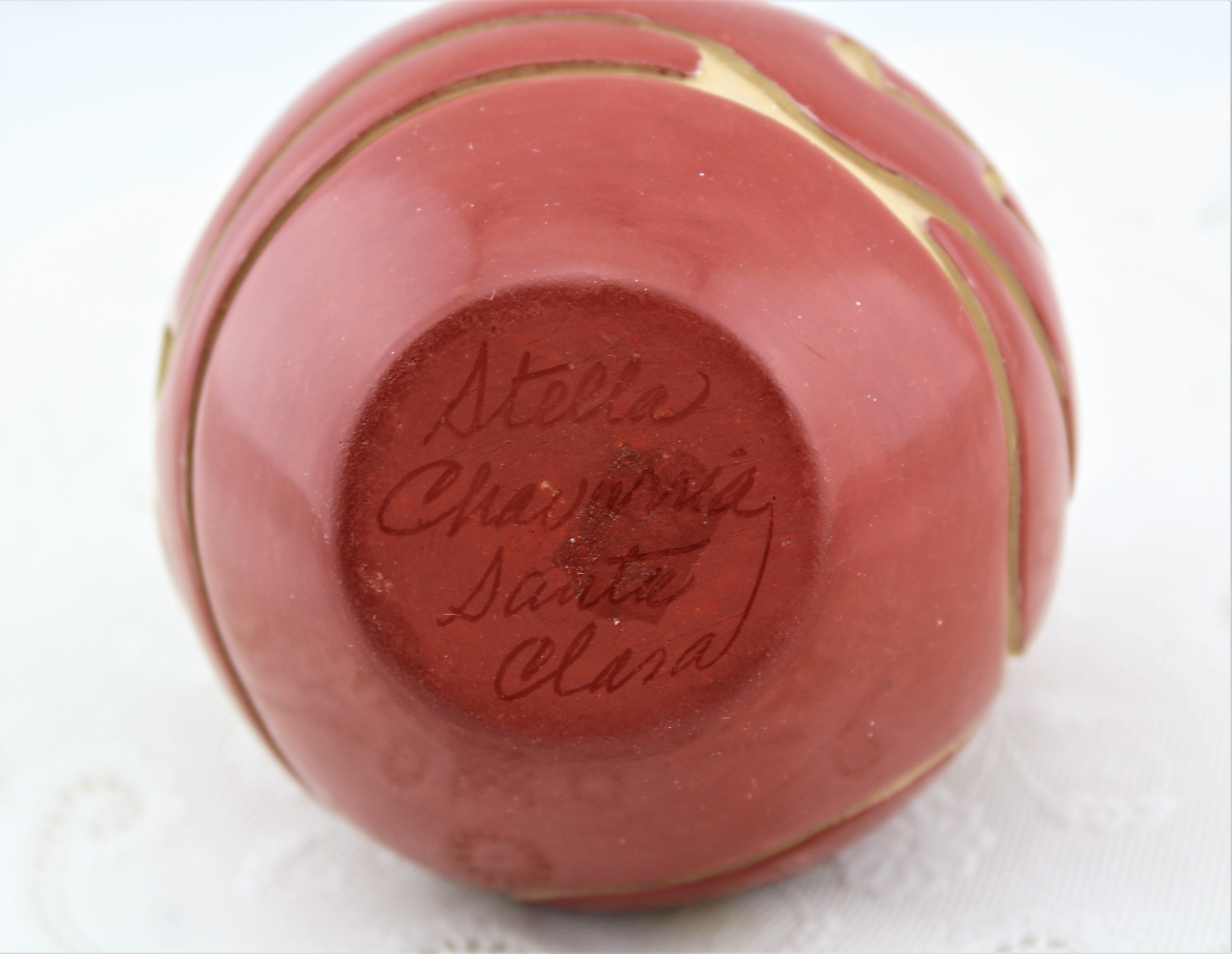 Stella Chavarria Santa Clara Carved Redware Pottery