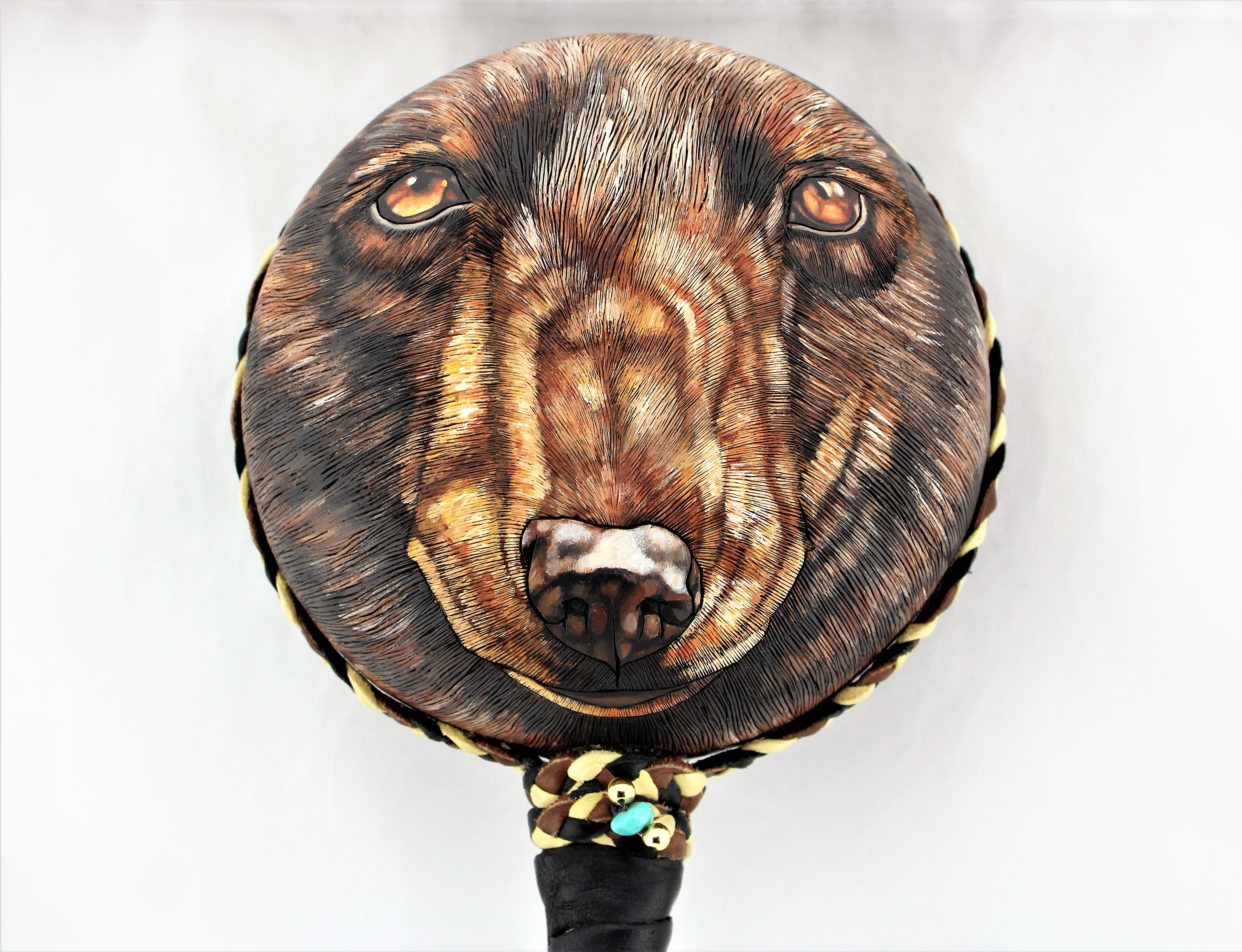 Denise Meyers Art Gourd Bear Rattle