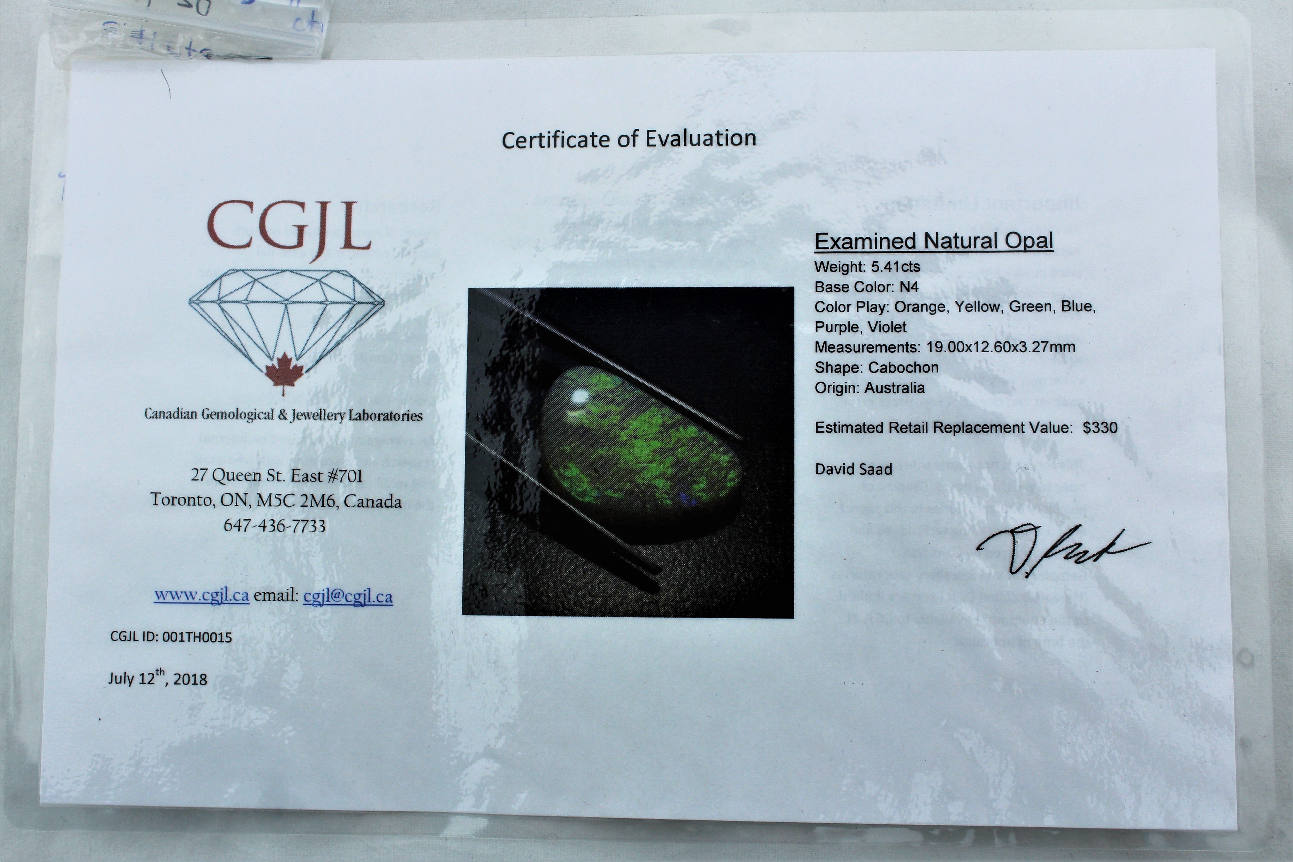 Natural Australian Opal Stone