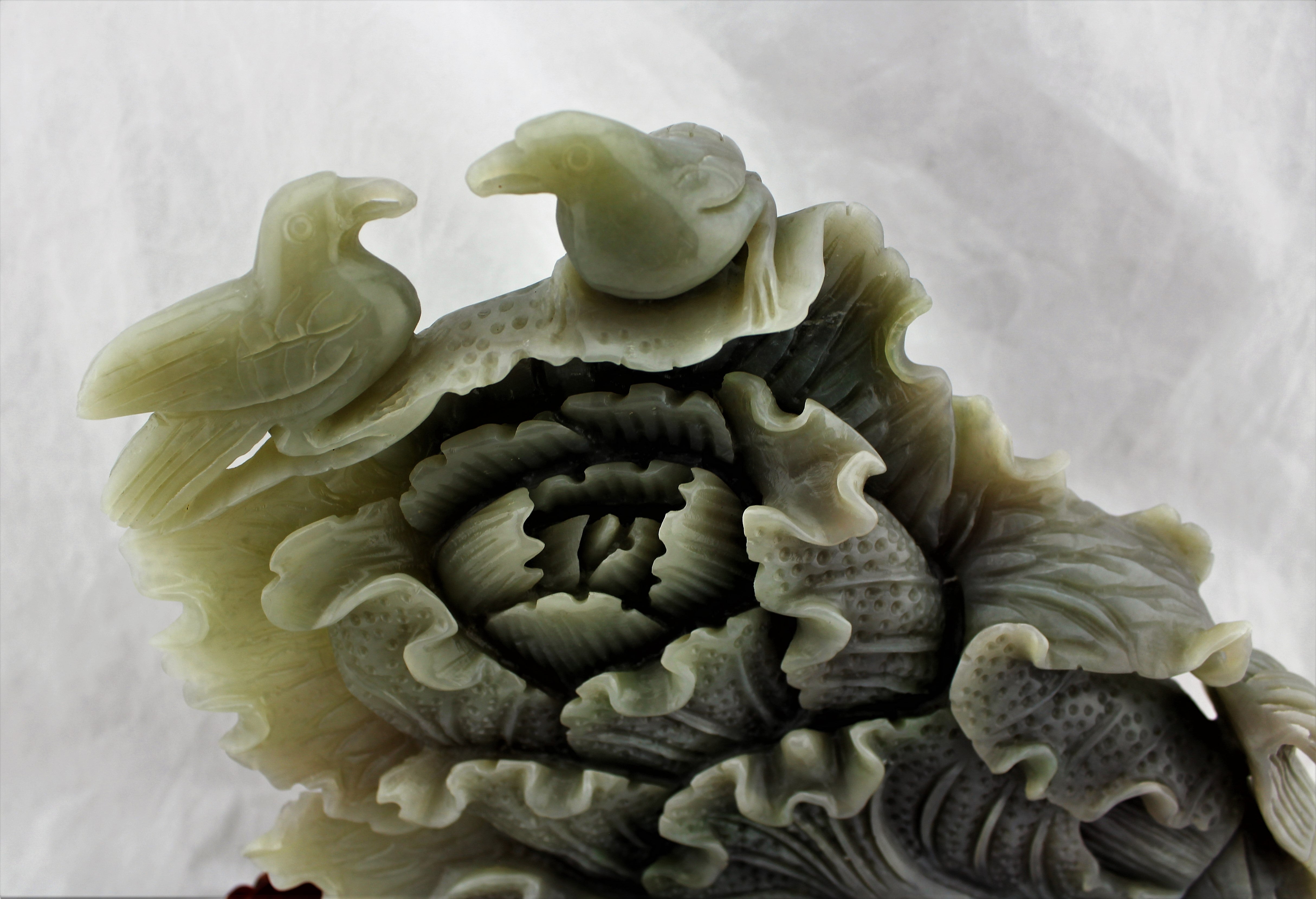 Lucky Cabbage Carved Jade