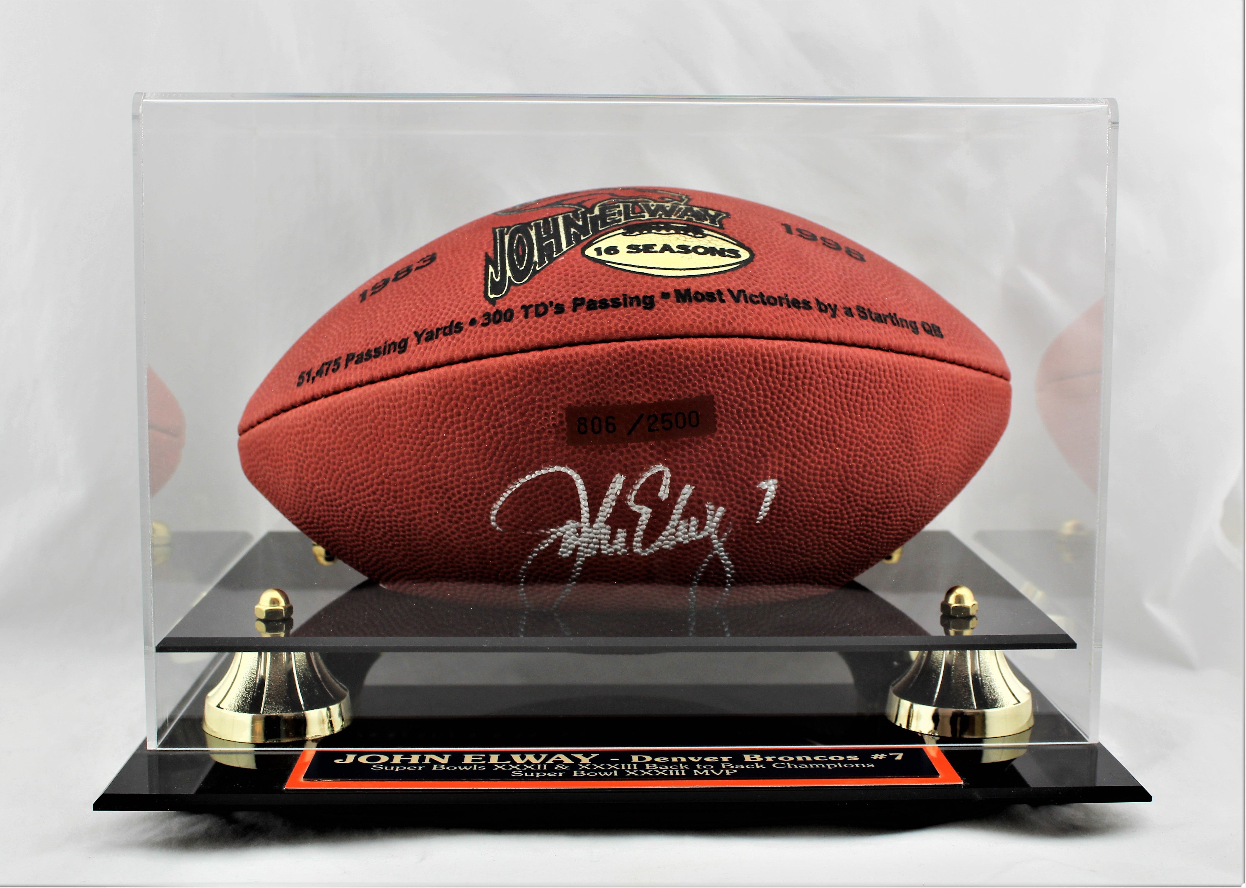 John Elway Signed Retirement Football with COA