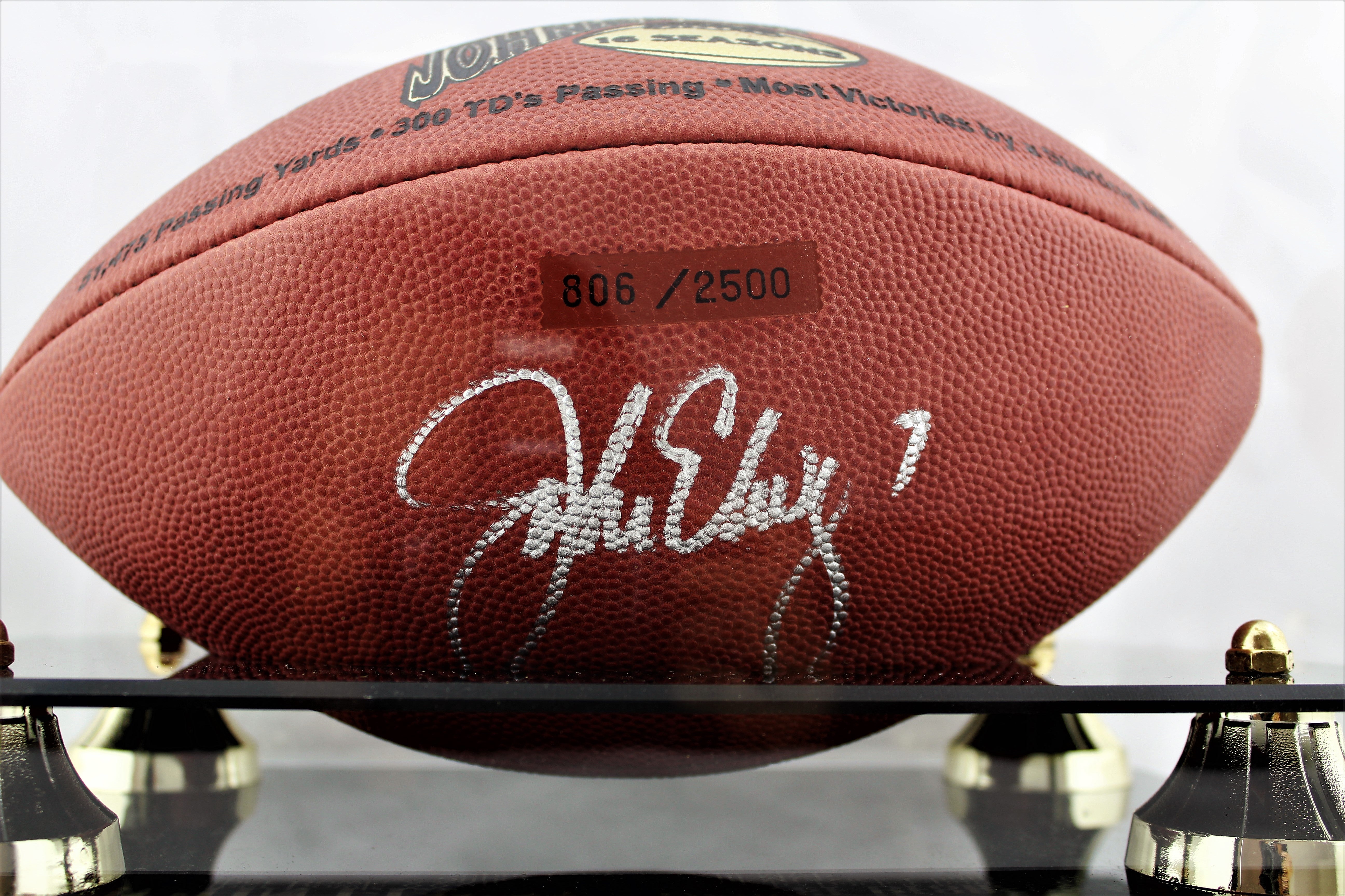 John Elway Signed Retirement Football with COA
