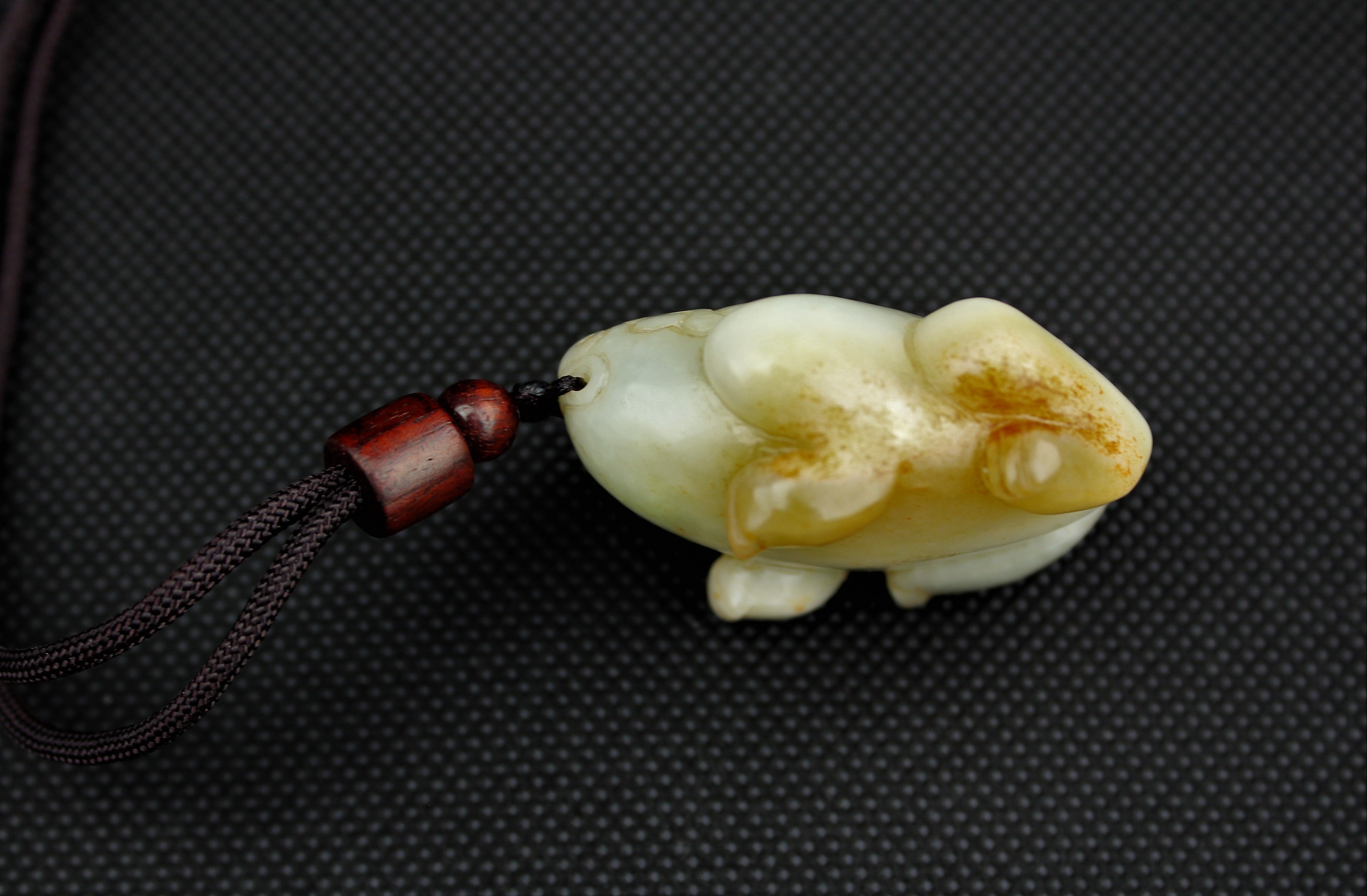 Jade Fortune Toad Pendant