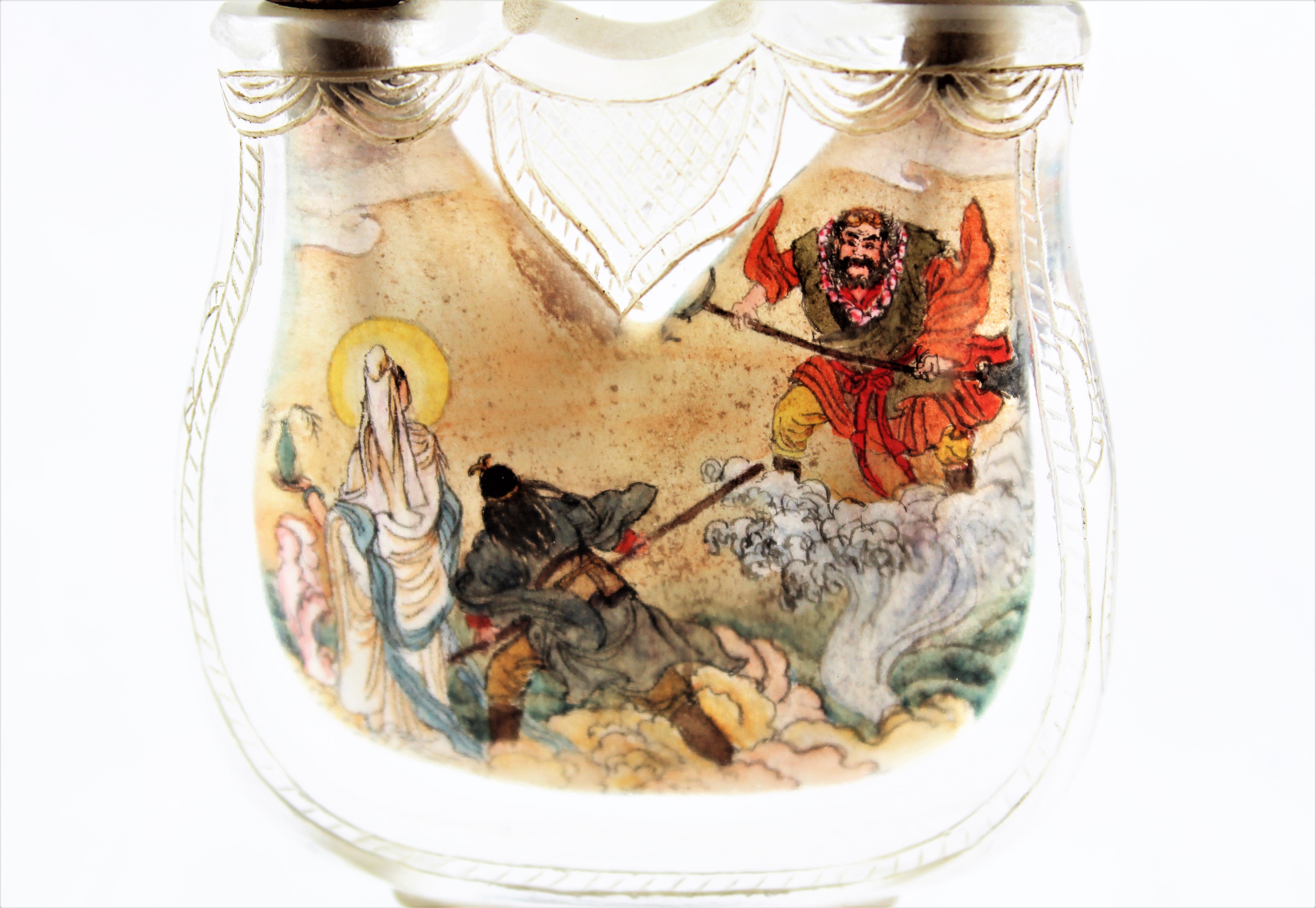 Reverse Painted Peking Glass Snuff Bottle