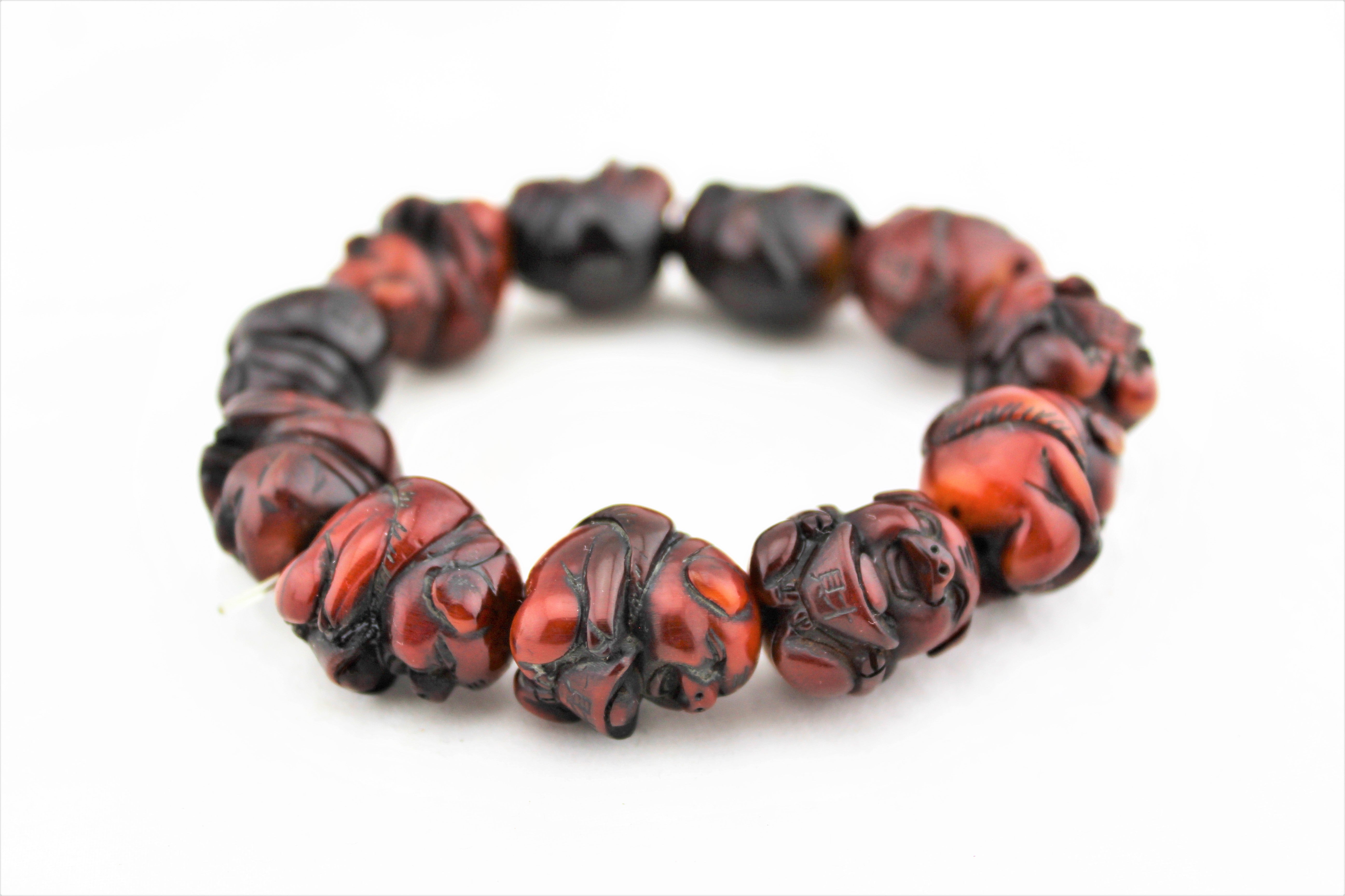 Carved Lucky Pig Bracelet