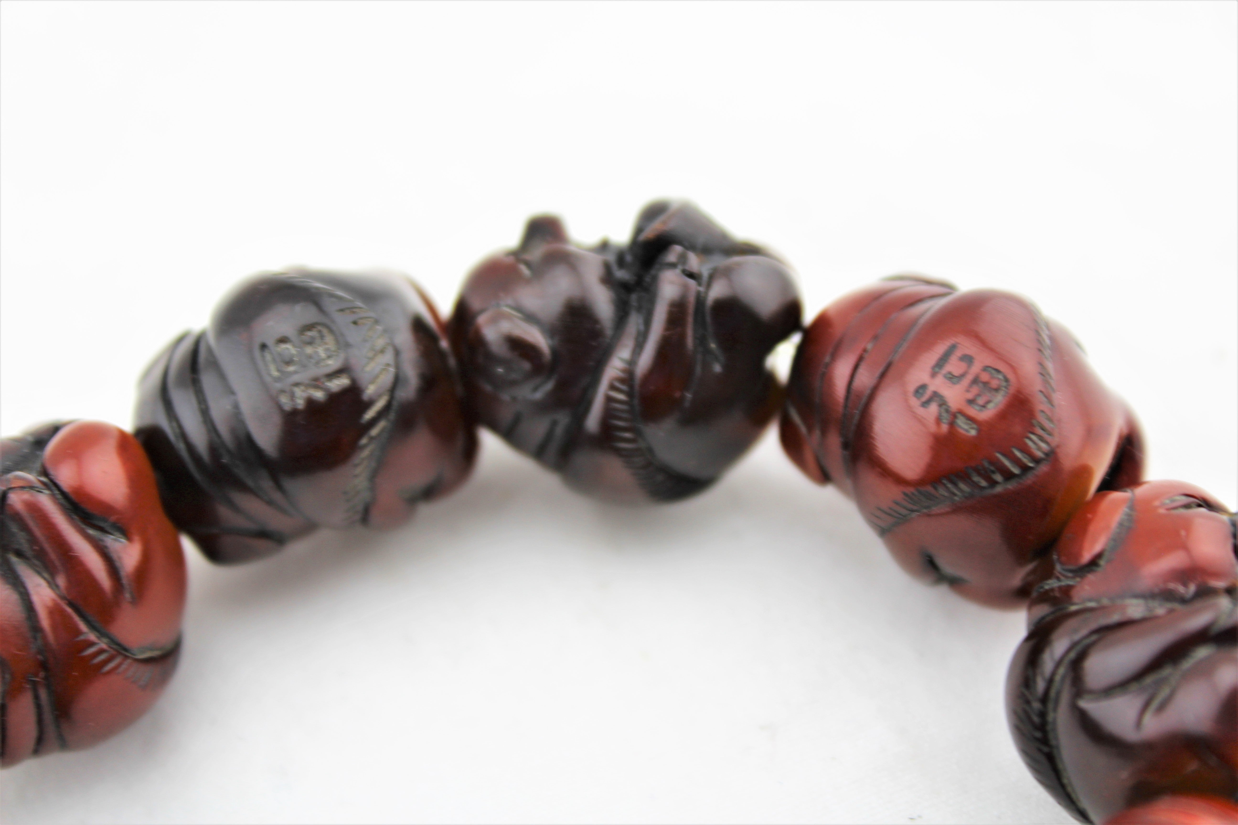 Carved Lucky Pig Bracelet