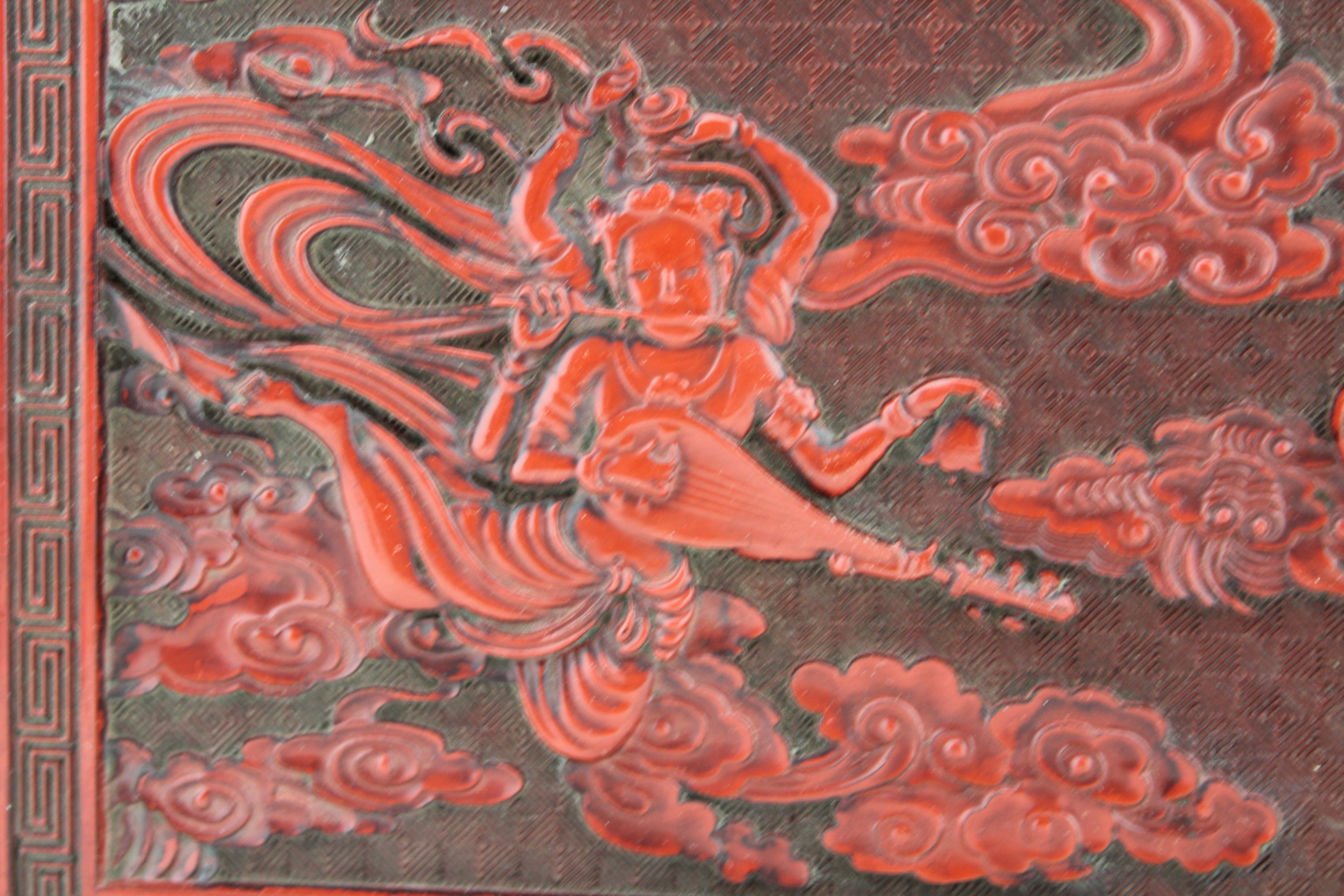 Carved Cinnabar Box