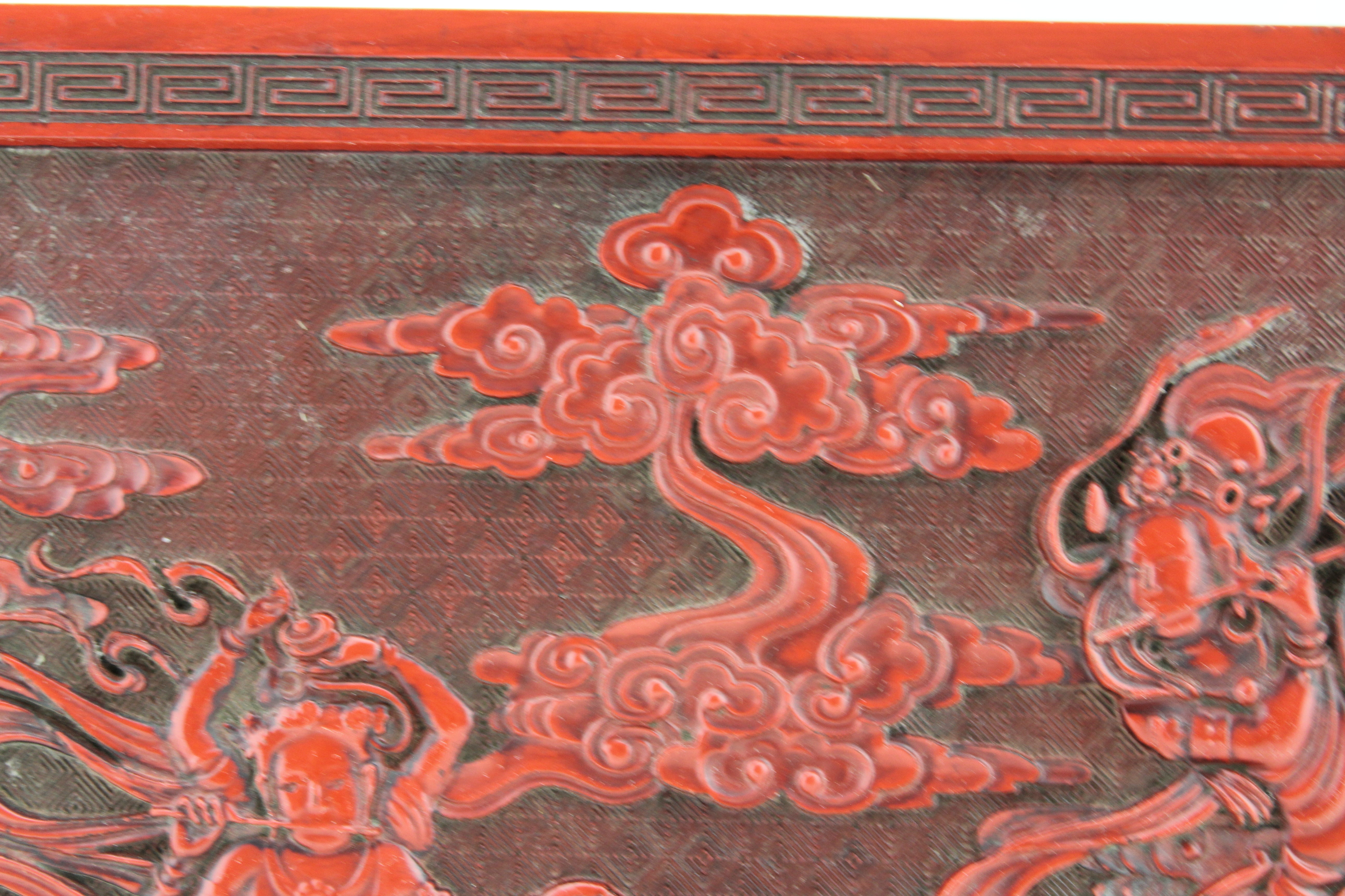 Carved Cinnabar Box