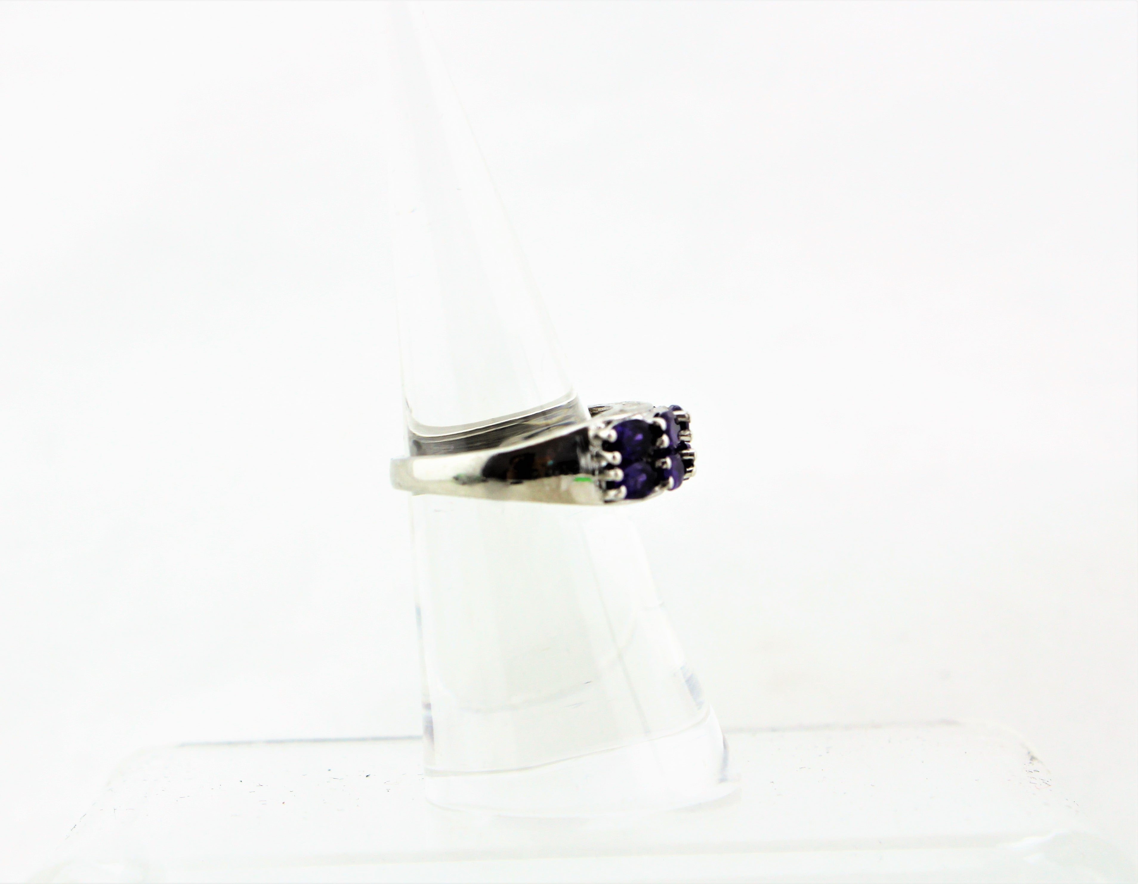 Sterling Silver Marquise Cut Amethyst Ring