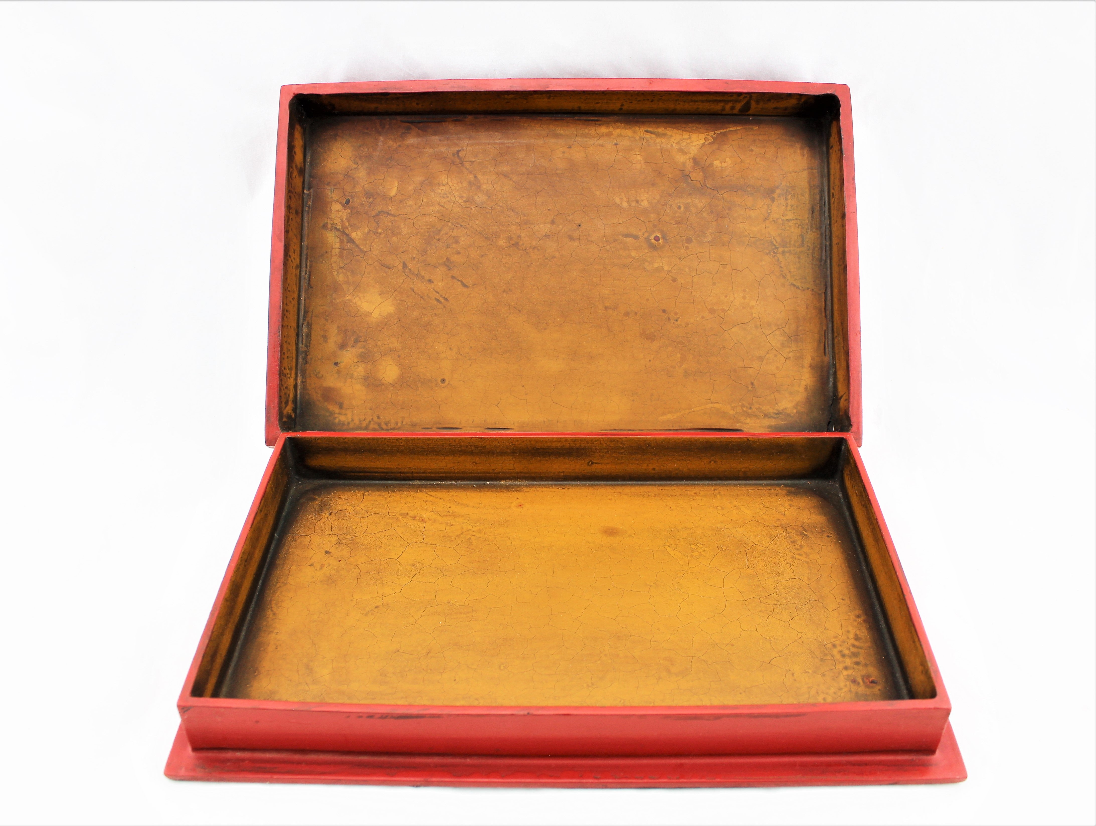 Carved Cinnabar Box