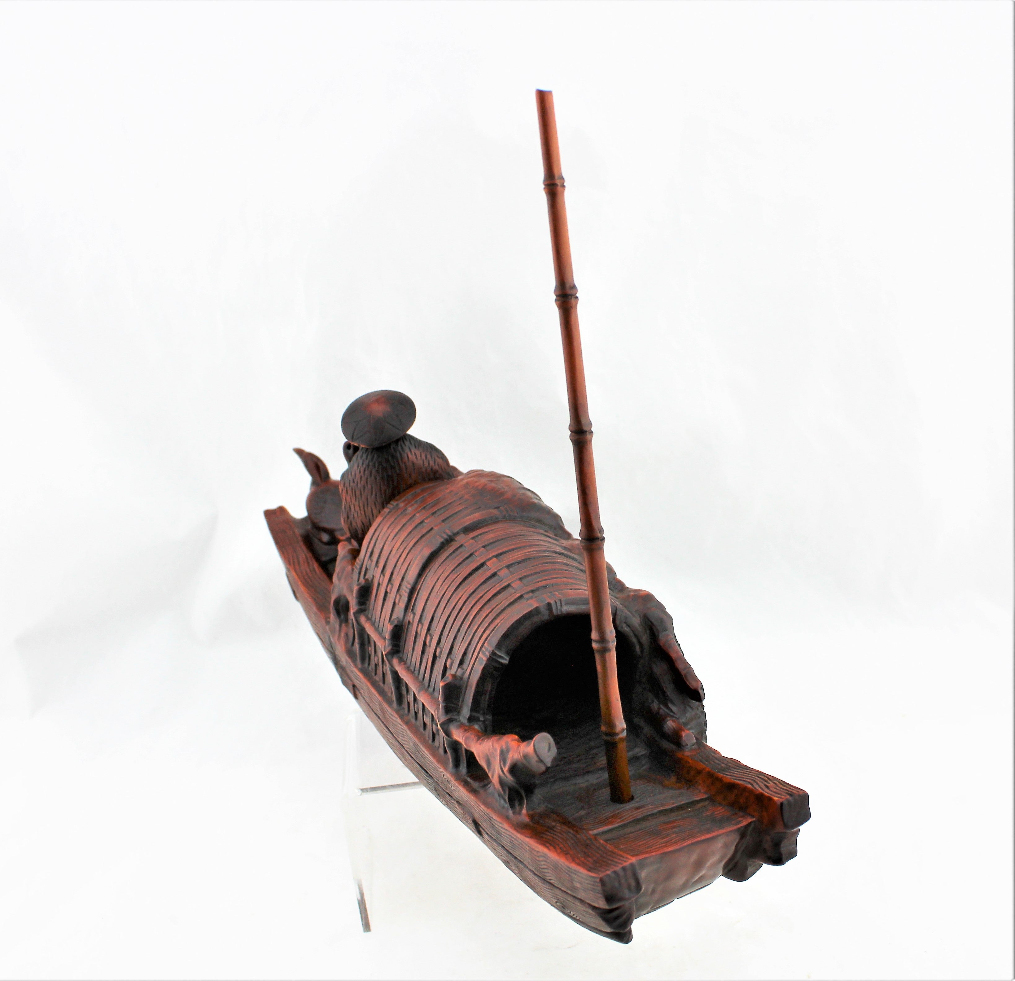 Boxwood Fisherman in a Boat