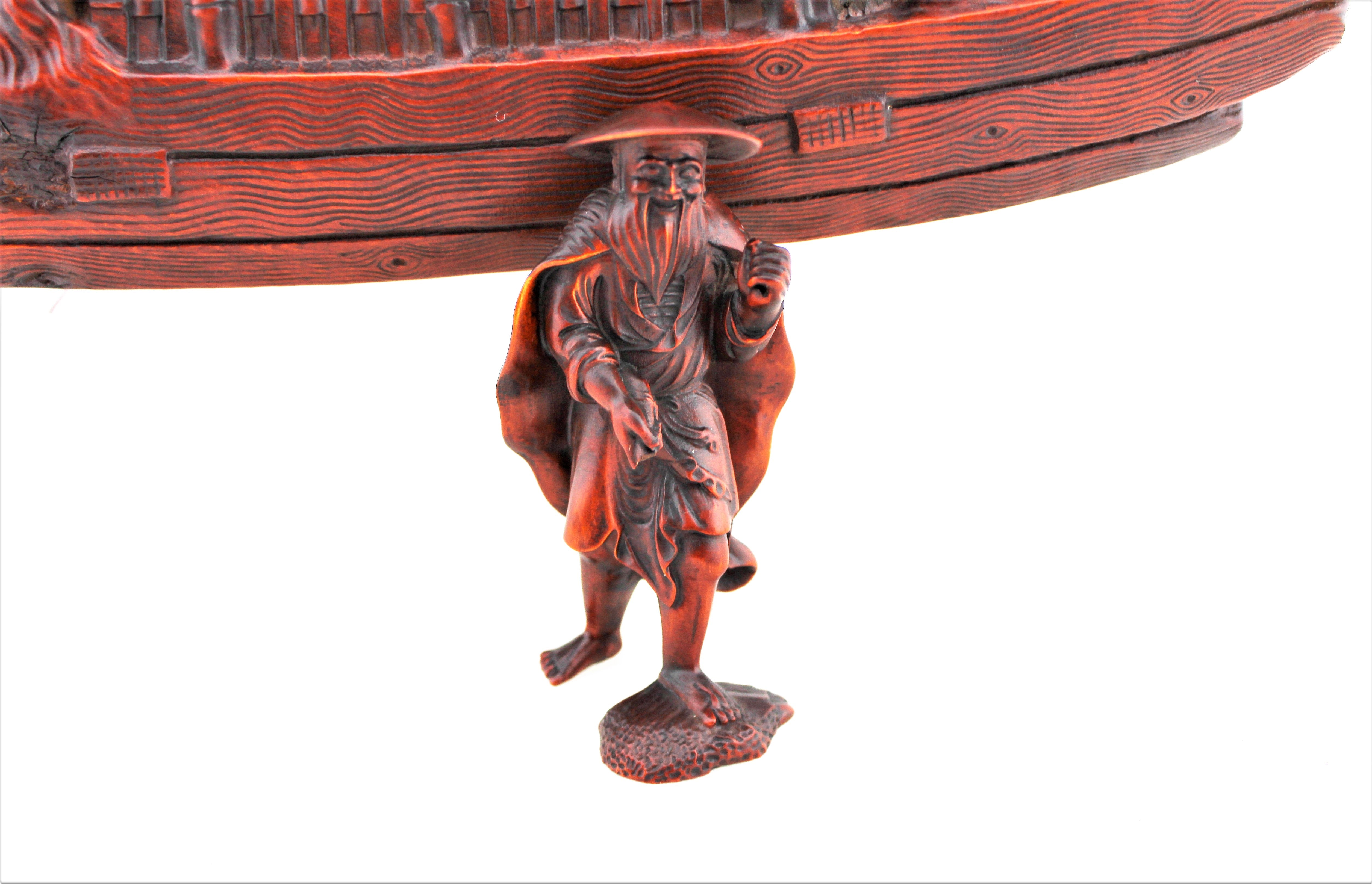 Boxwood Fisherman in a Boat