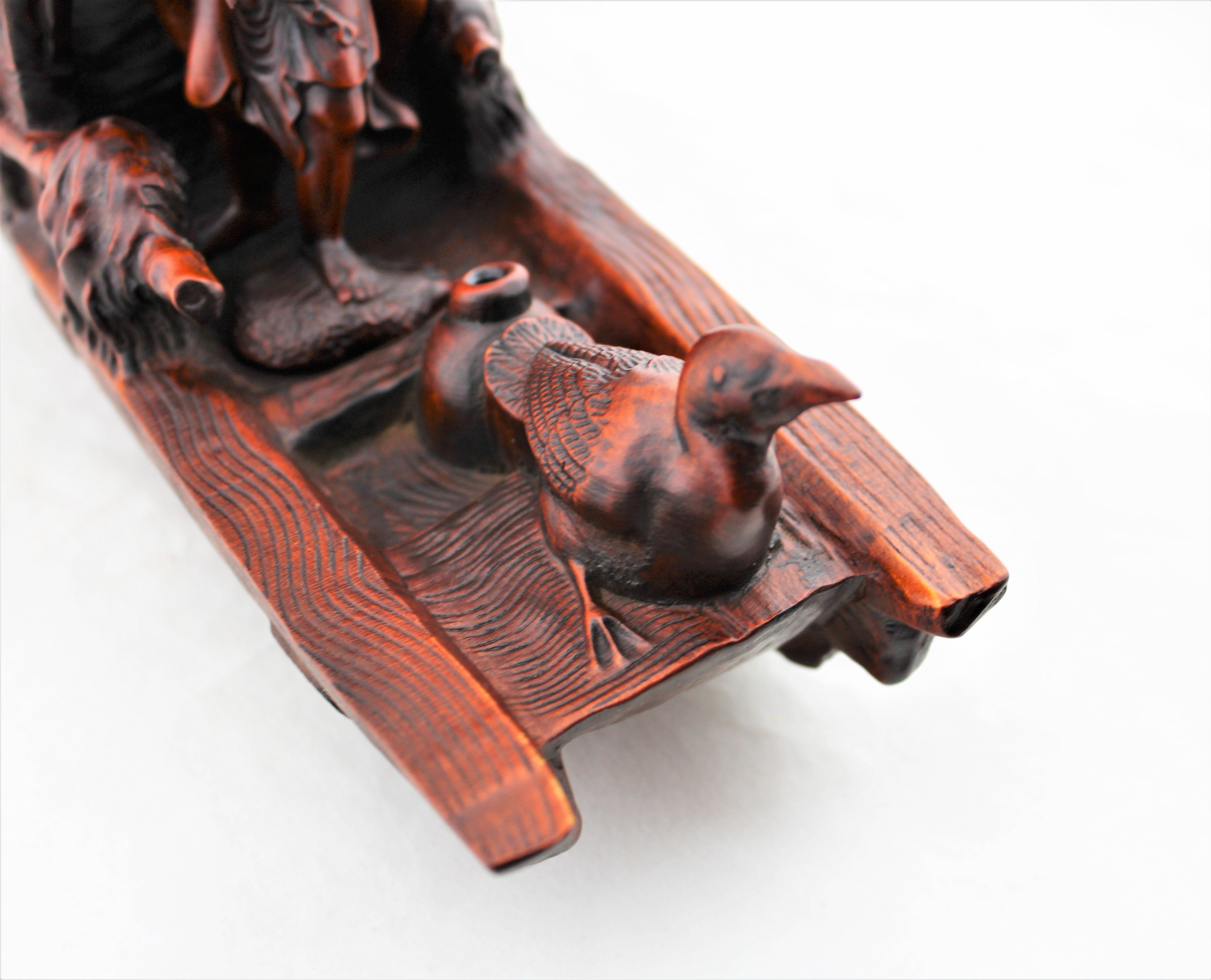 Boxwood Fisherman in a Boat