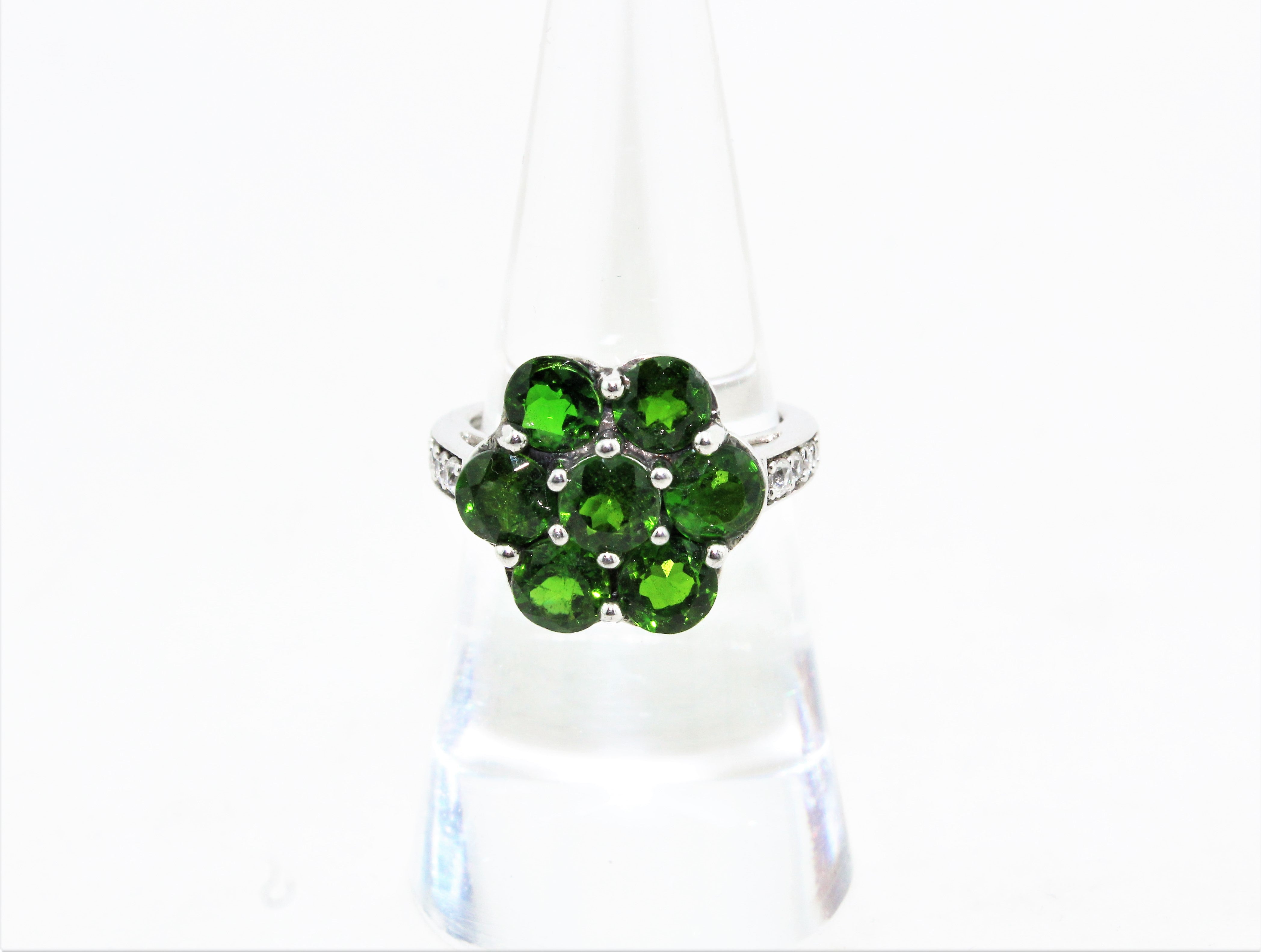 Sterling Silver Green Diopside Ring
