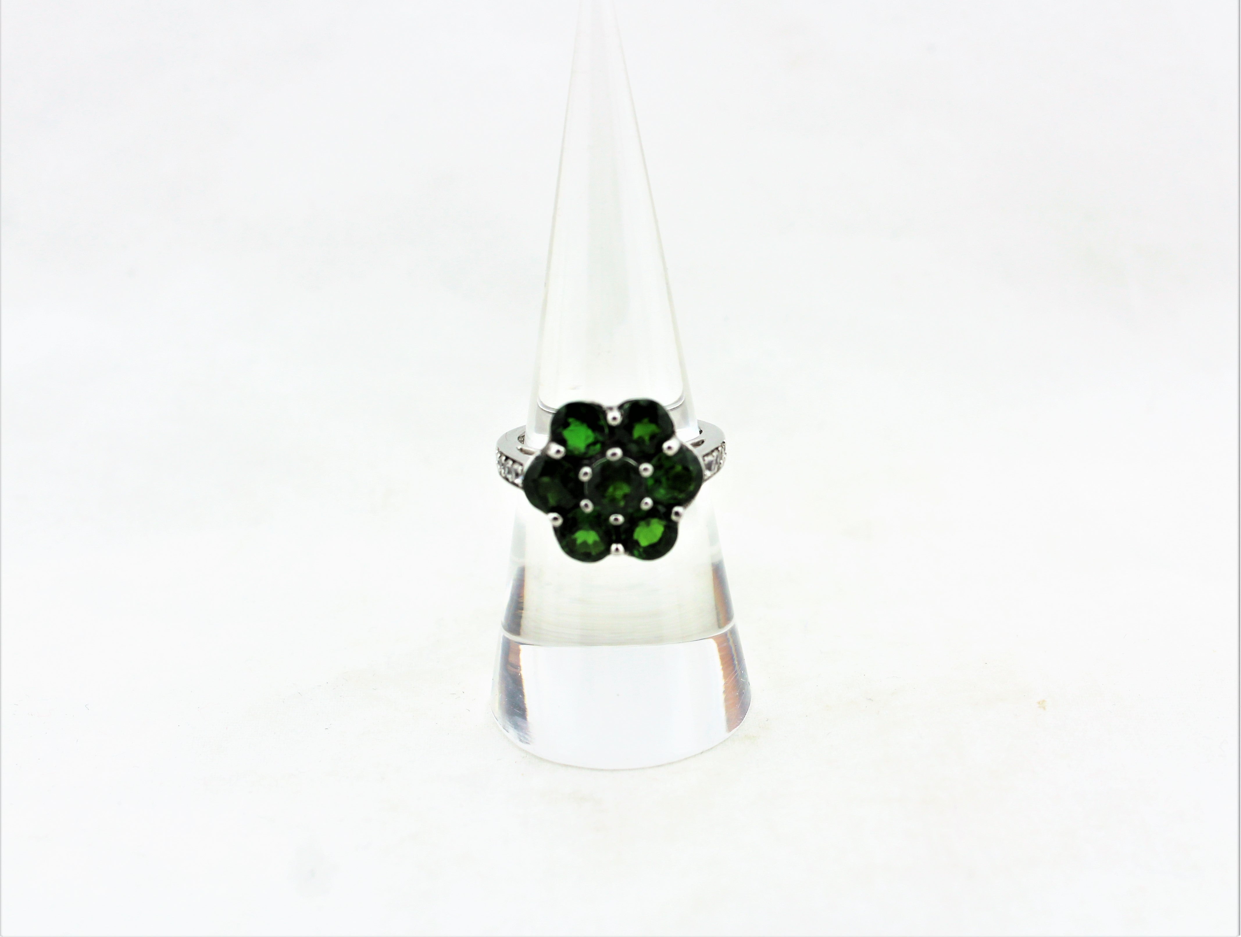 Sterling Silver Green Diopside Ring
